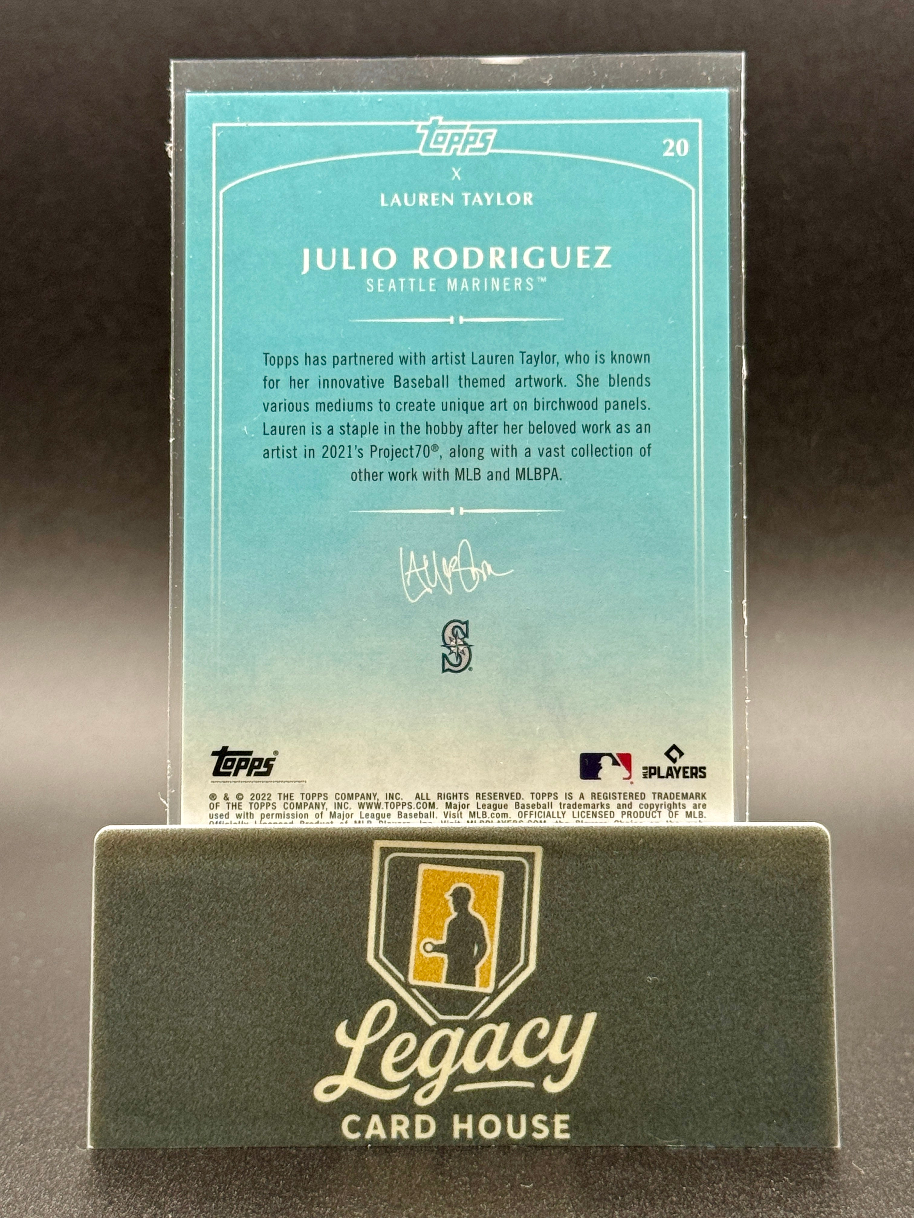 2022 Topps x Lauren Taylor #20 Julio Rodriguez Lava Foil