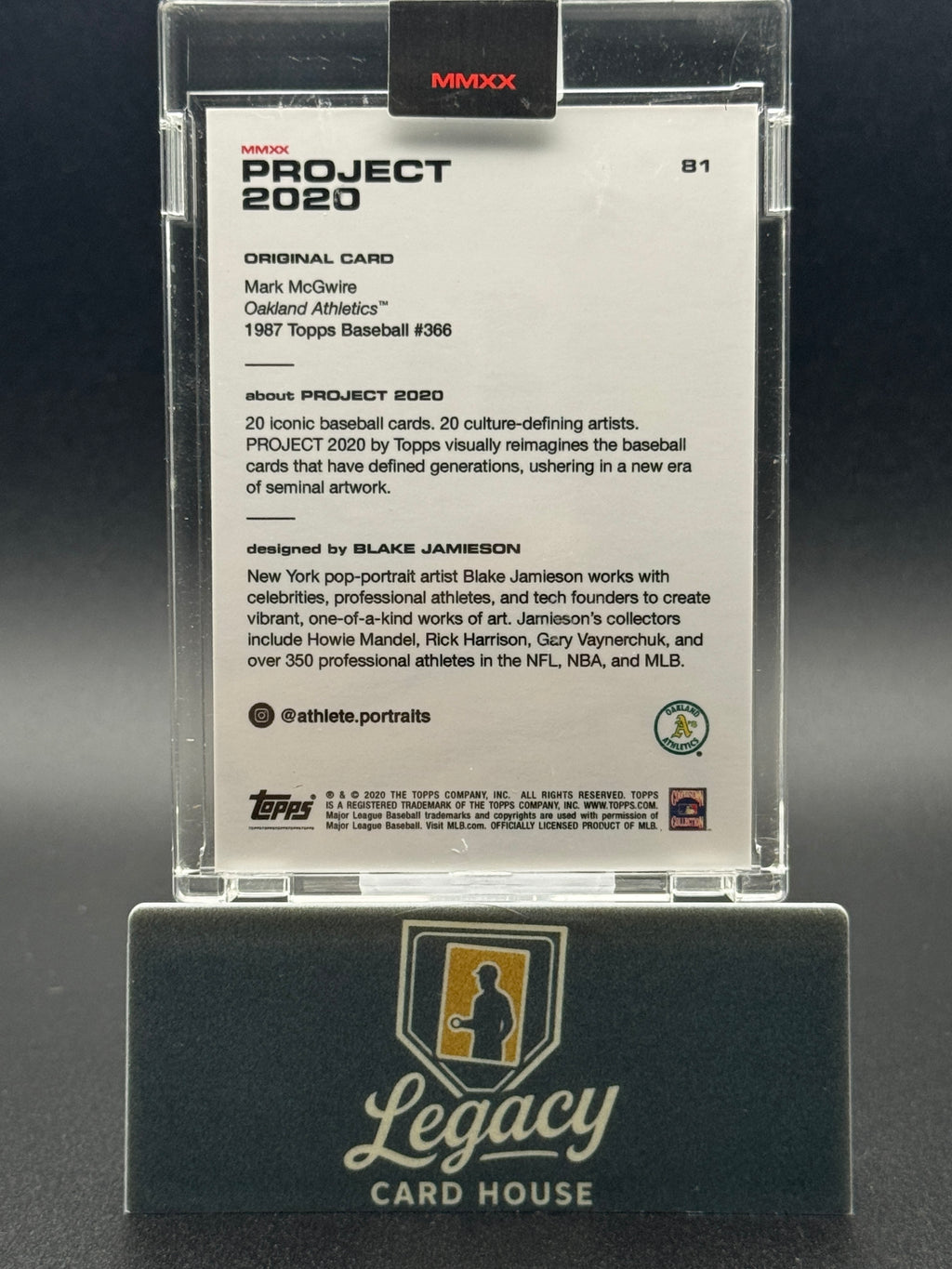 2020 Topps Project 2020 #81 Mark McGwire