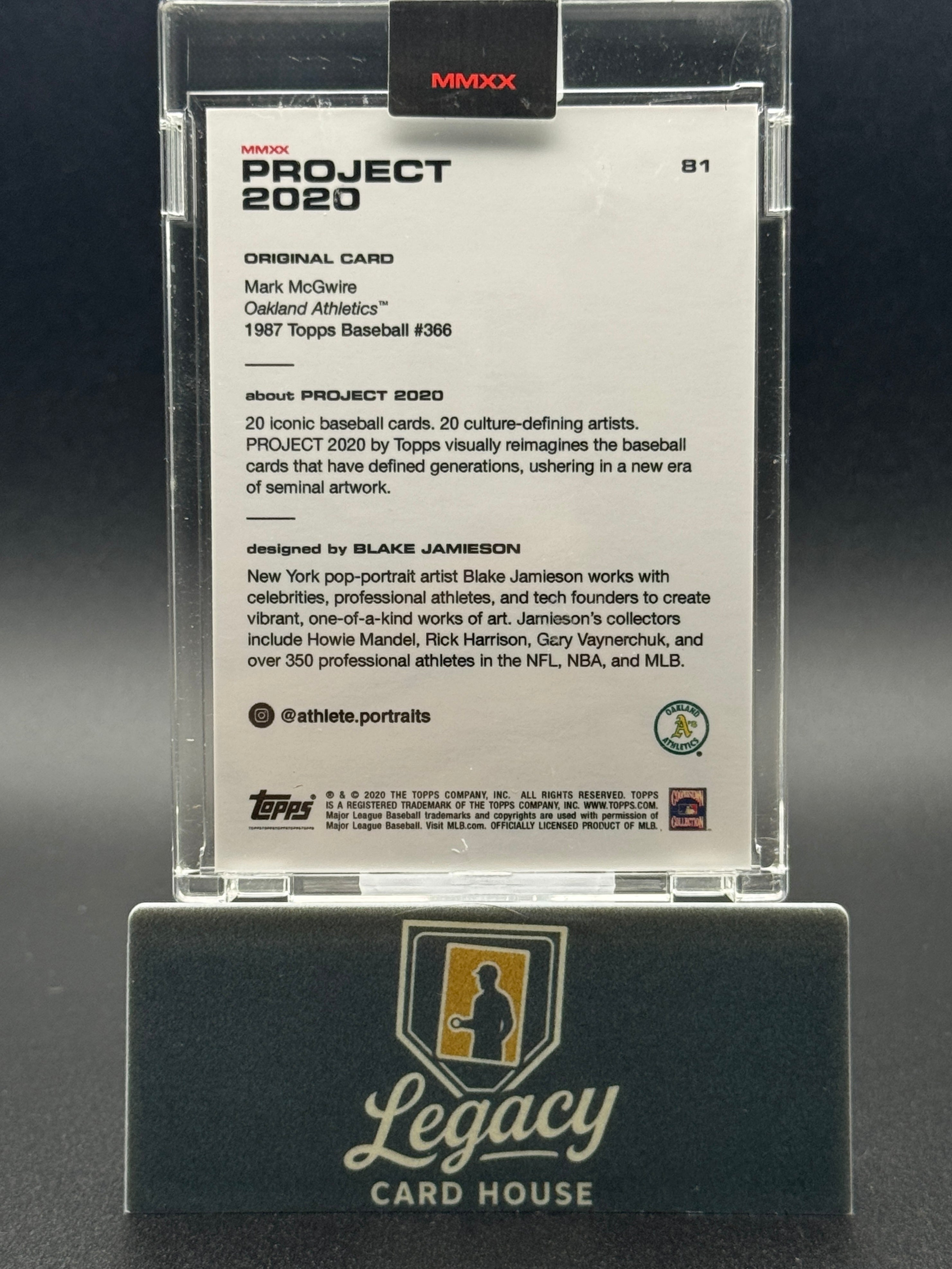 2020 Topps Project 2020 #81 Mark McGwire