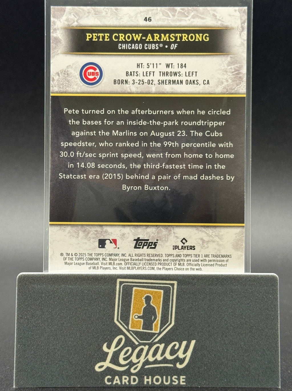 2025 Topps Tier One #46 Pete Crow-Armstrong Red Foil #/25