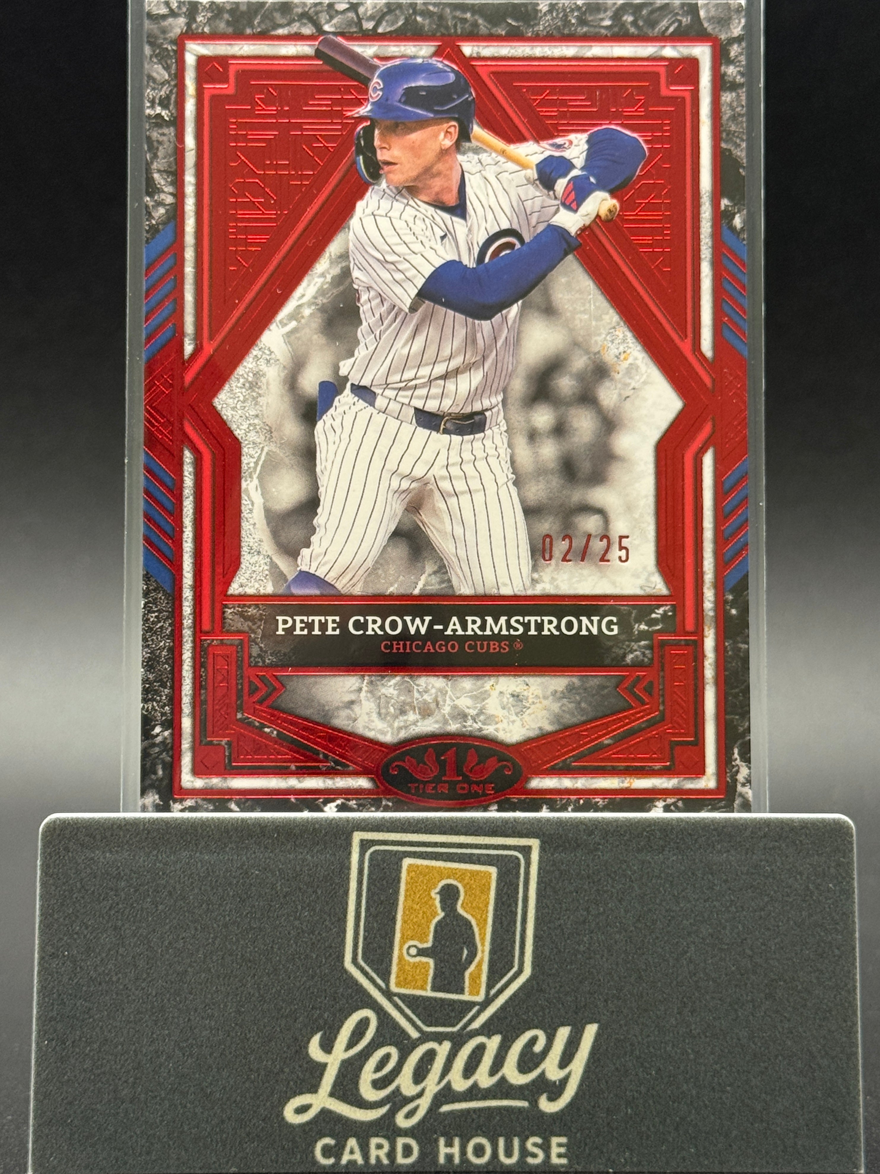 2025 Topps Tier One #46 Pete Crow-Armstrong Red Foil #/25
