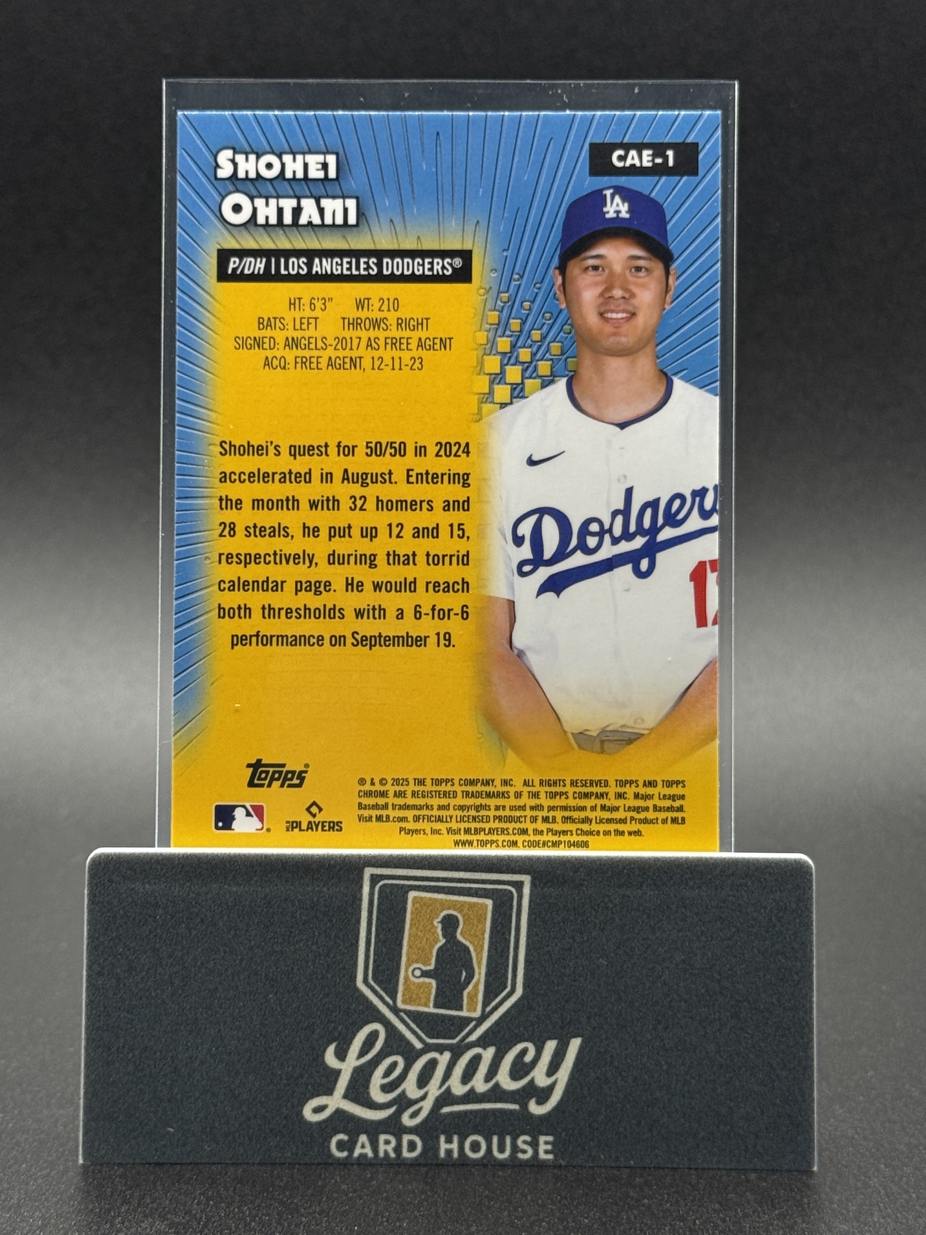 2025 Topps Chrome #CAE-1 Shohei Ohtani Chrome All-Etch