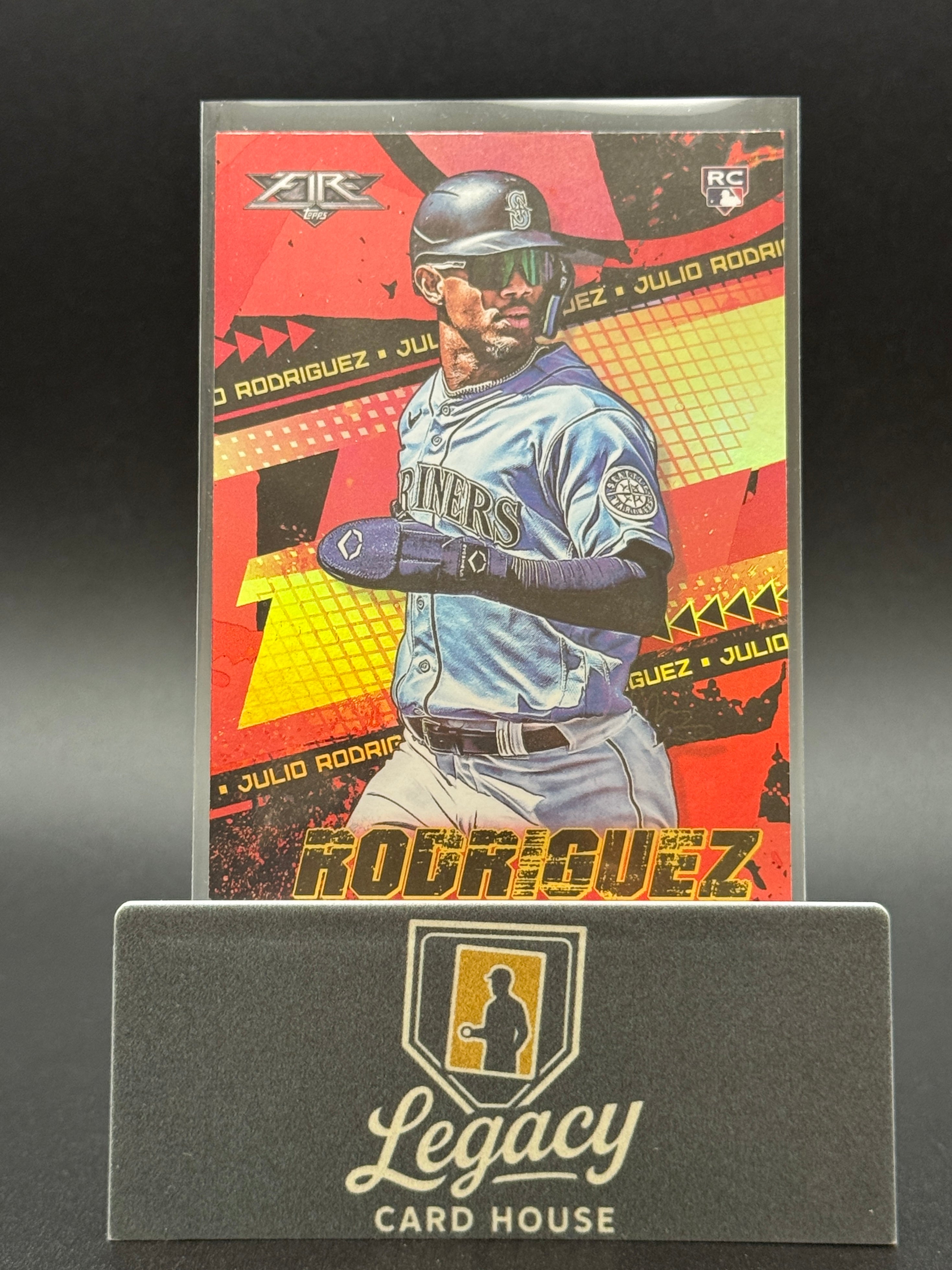 2022 Topps Fire #107 Julio Rodriguez Flame