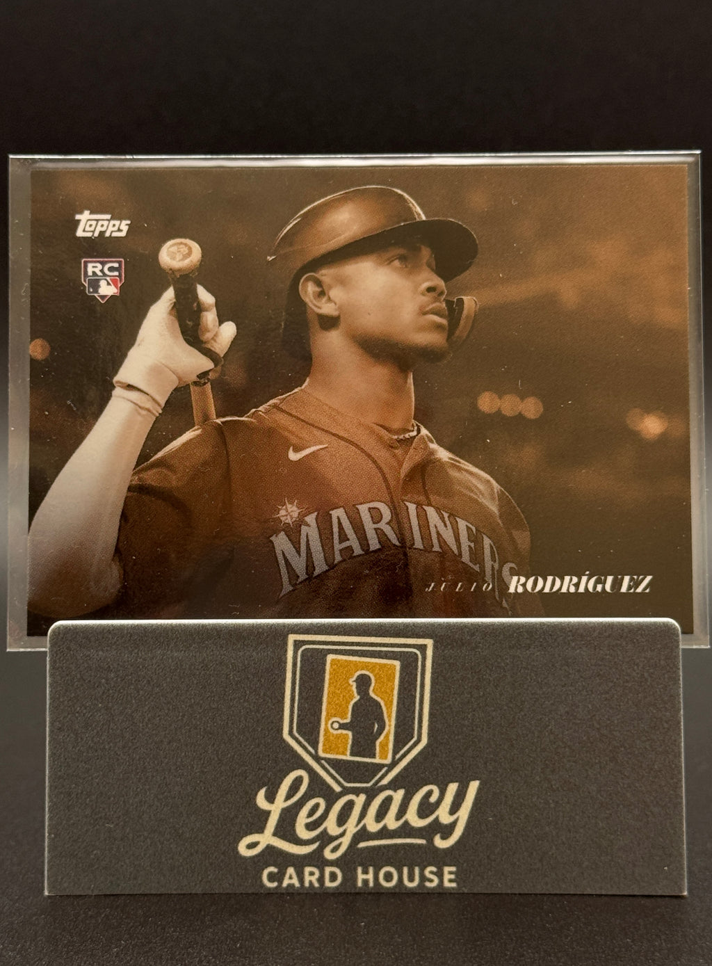 2022 Topps Black & White #95 Julio Rodriguez Sepia Sepia /75