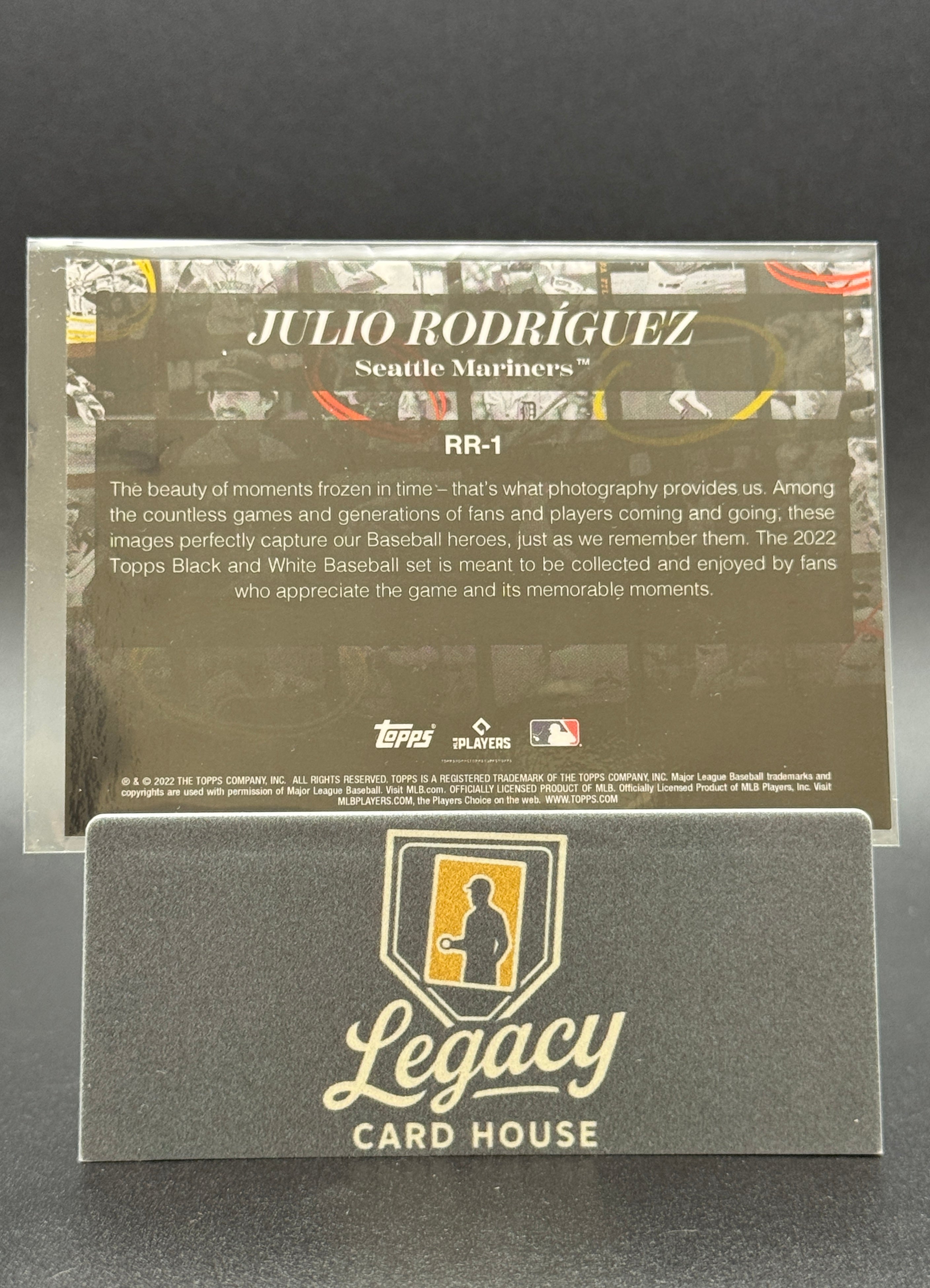 2022 Topps Black & White #RR-1 Julio Rodriguez Rookie Resolution