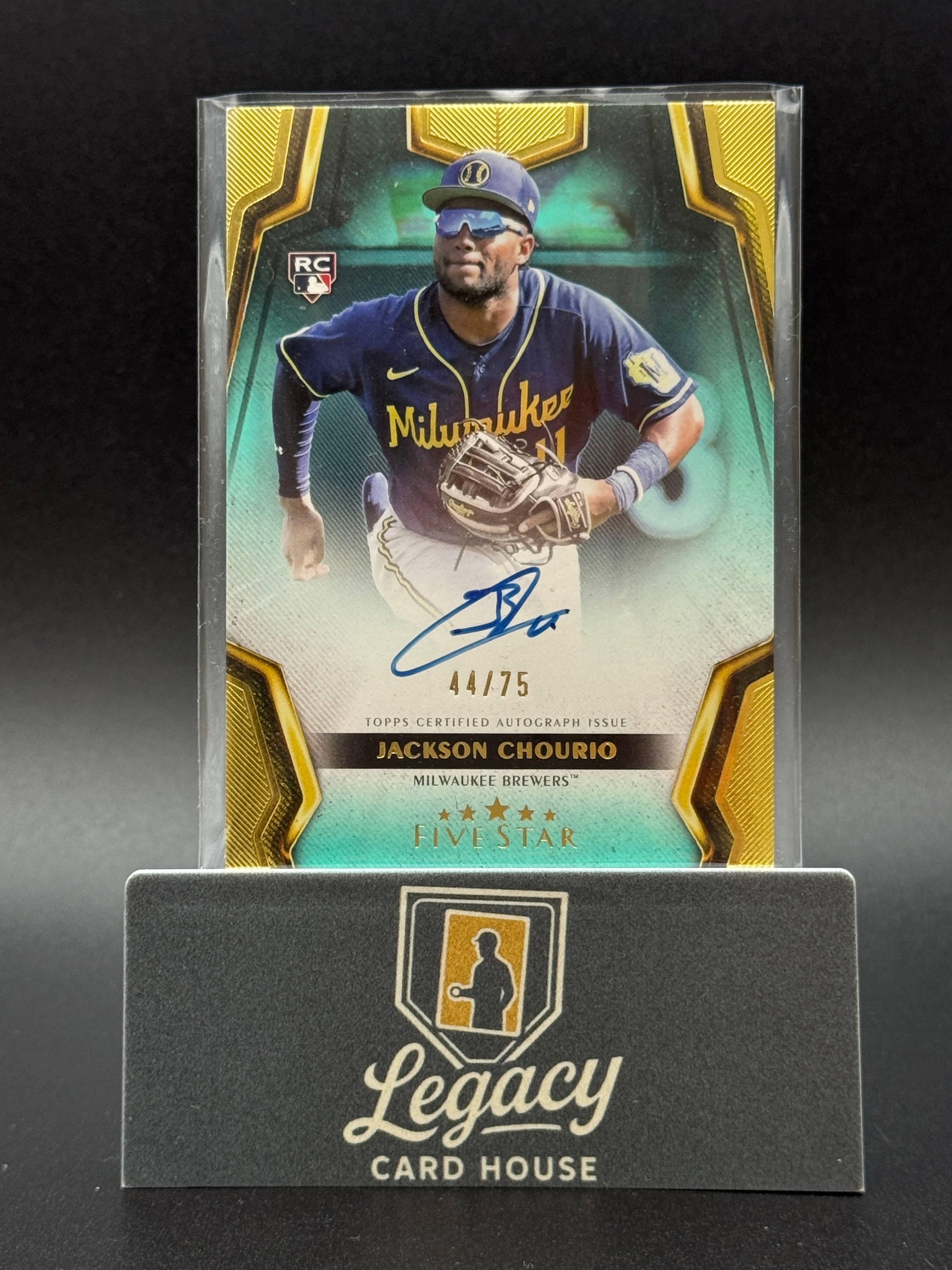 2024 Topps Five Star #FSA-JCH Jackson Chourio Aqua #/75