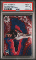 2025 Bowman Crystallized #BWC12 Dylan Crews Crystallized-Red PSA 10 #/5
