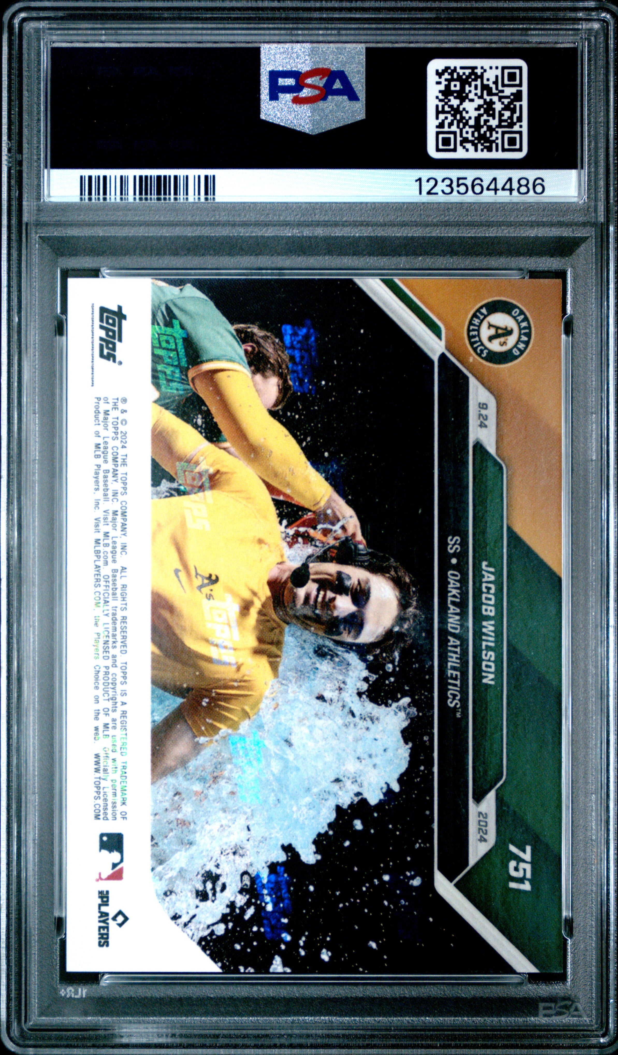 2024 Topps Now #751 Jacob Wilson Purple PSA 10 #/25