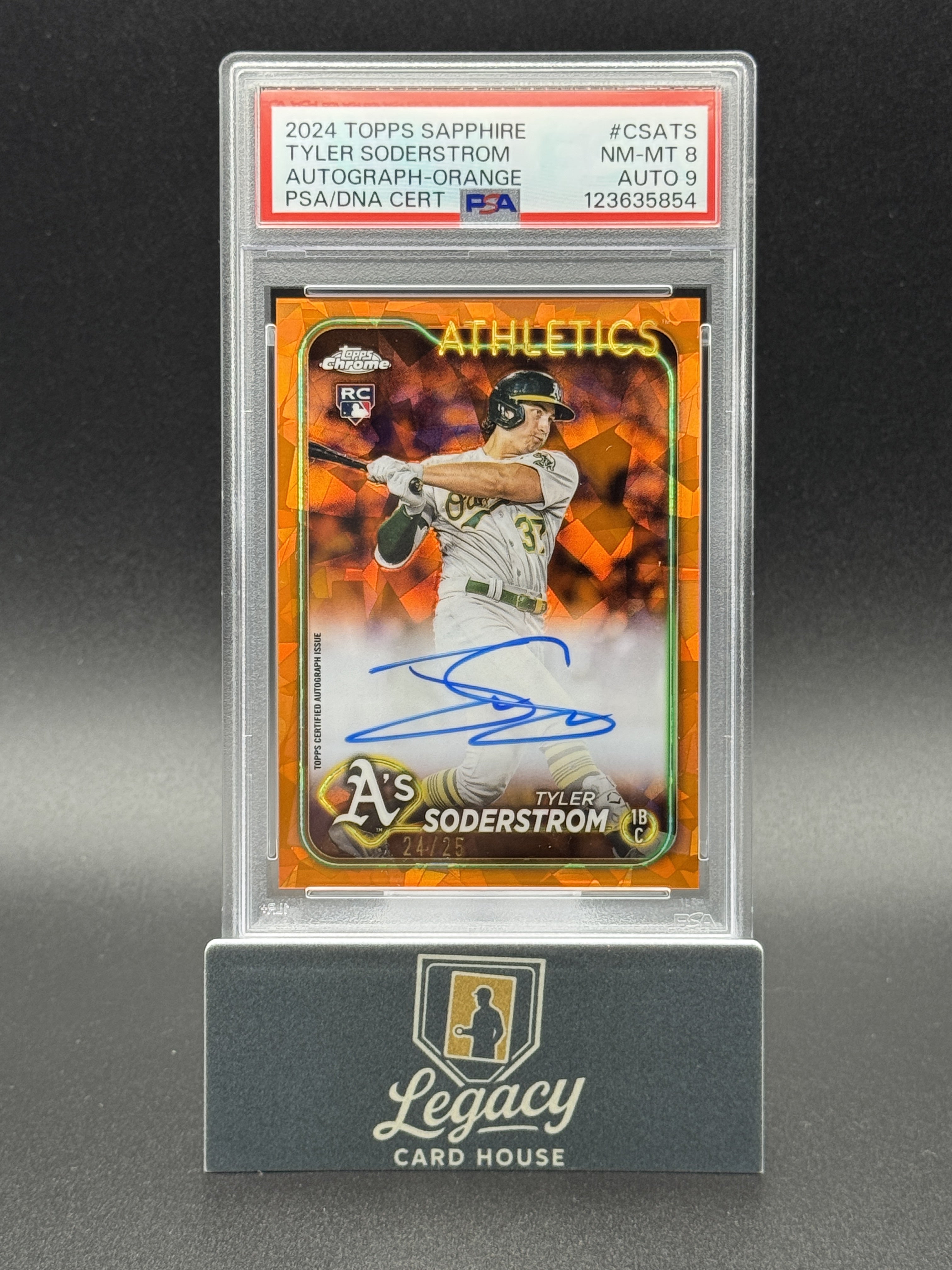 2024 Topps Chrome Sapphire #CSA-TS Tyler Soderstrom Auto Orange /25
