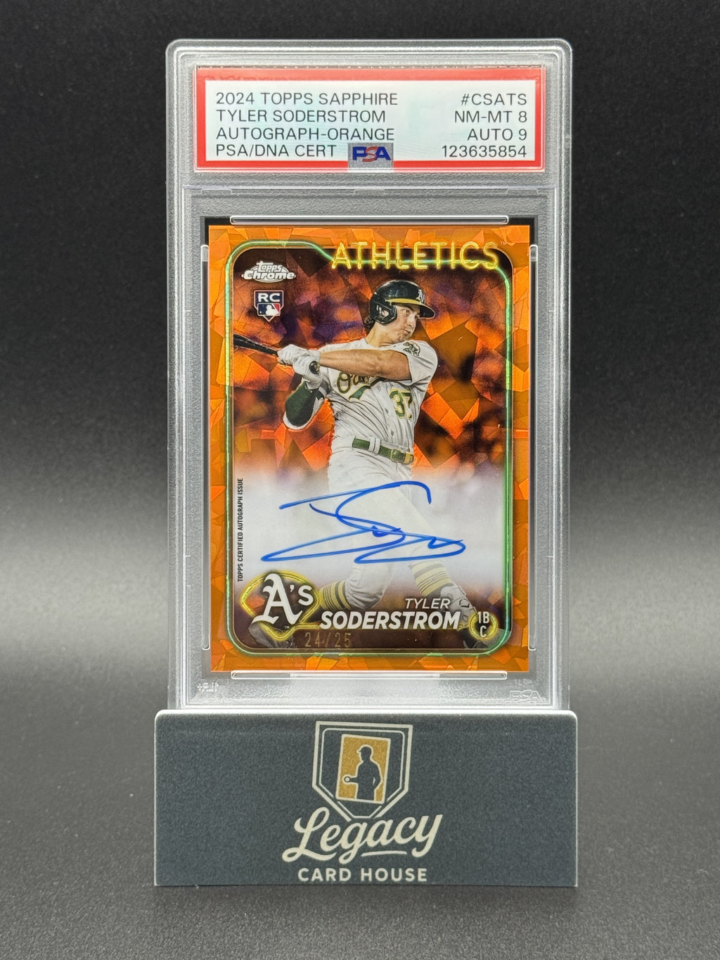 2024 Topps Chrome Sapphire #CSA-TS Tyler Soderstrom Auto Orange /25