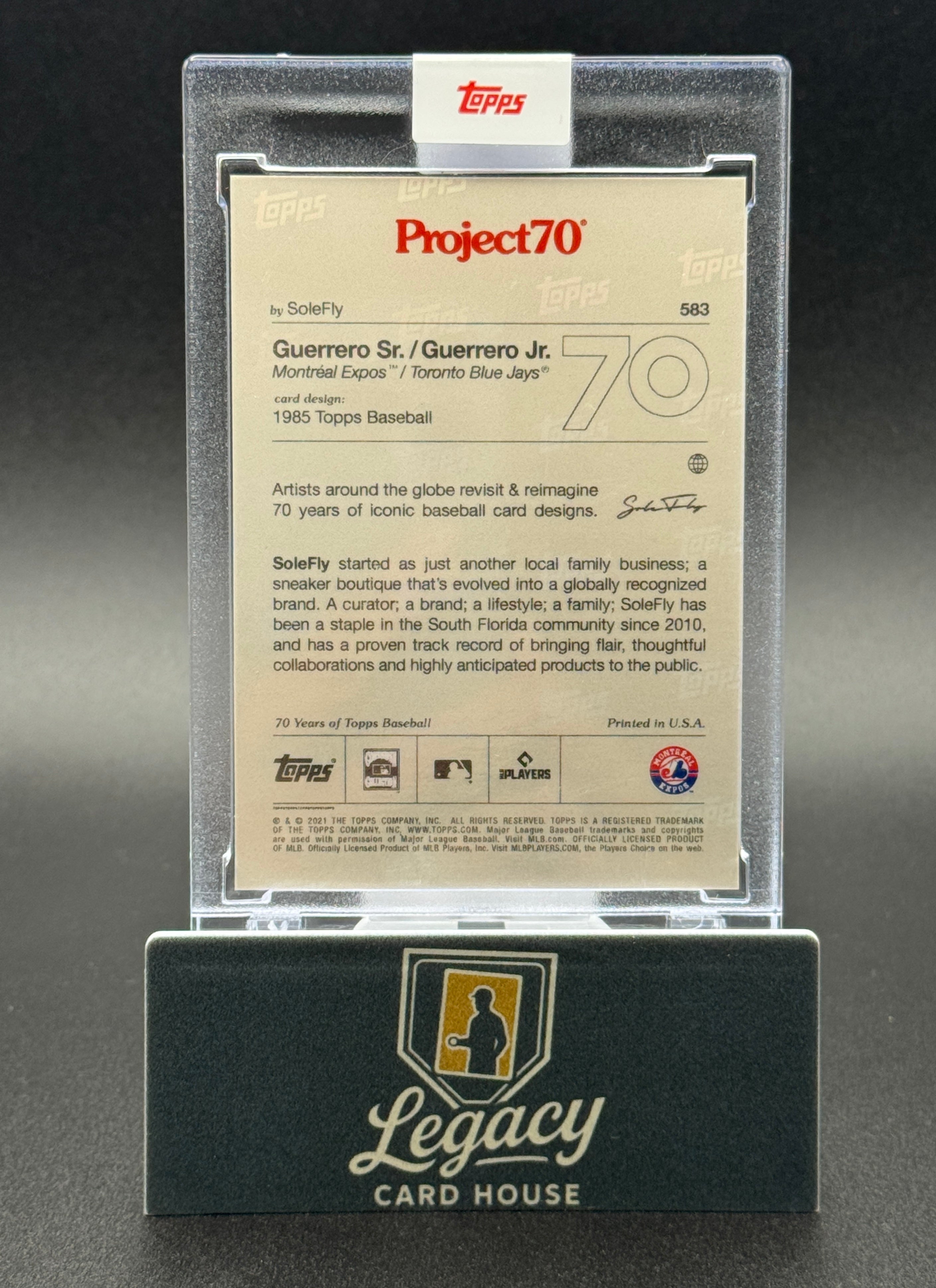 2021-22 Topps Project70 #583 Vladimir Guerrero Sr. / Vladimir Guerrero Jr.