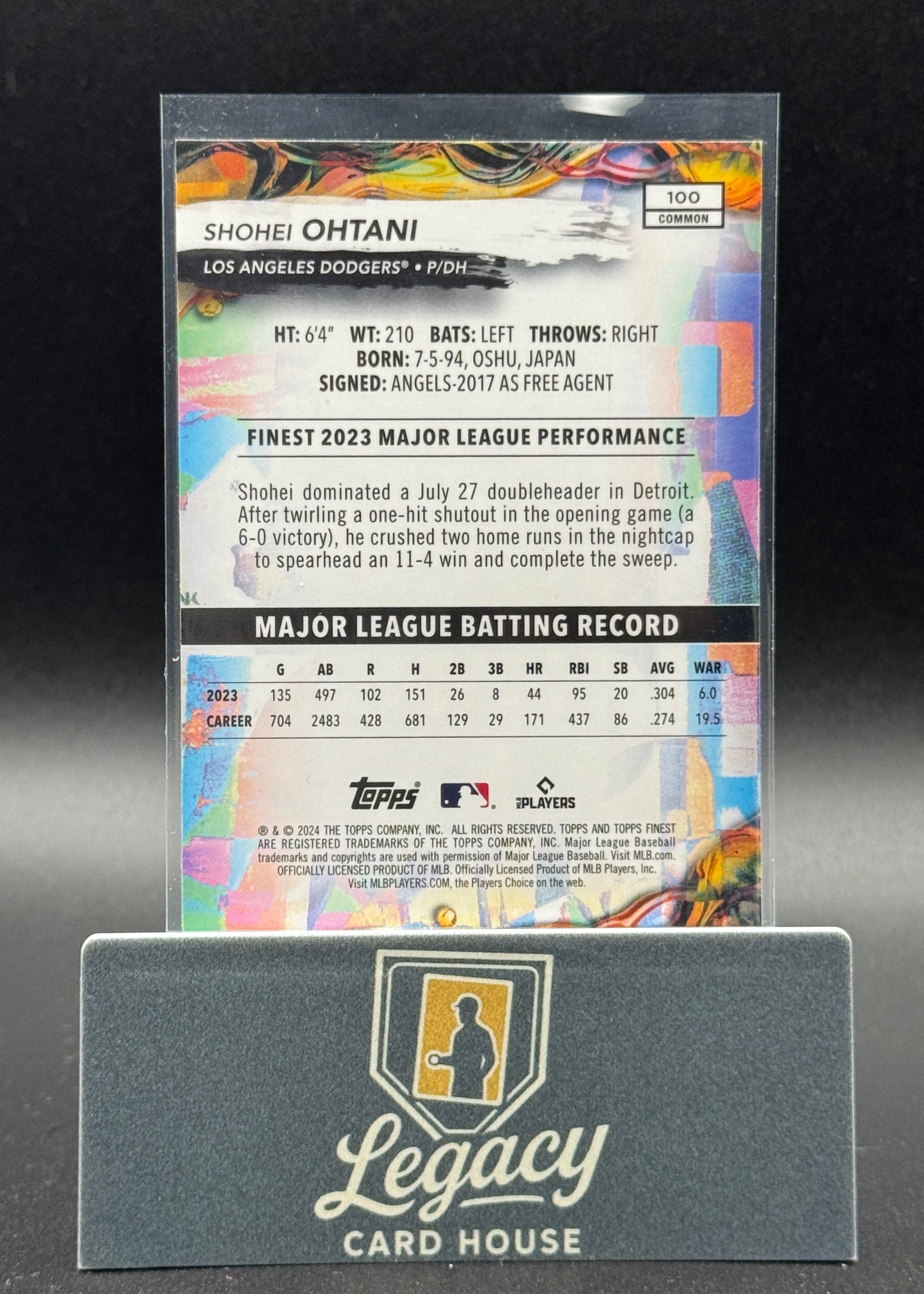 2024 Finest #100 Shohei Ohtani