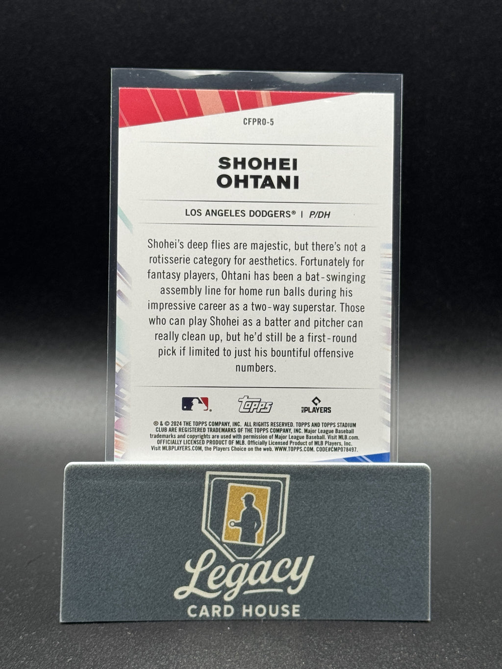 2024 Stadium Club #CFPRO-5 Shohei Ohtani Chief Fantasy Professionals