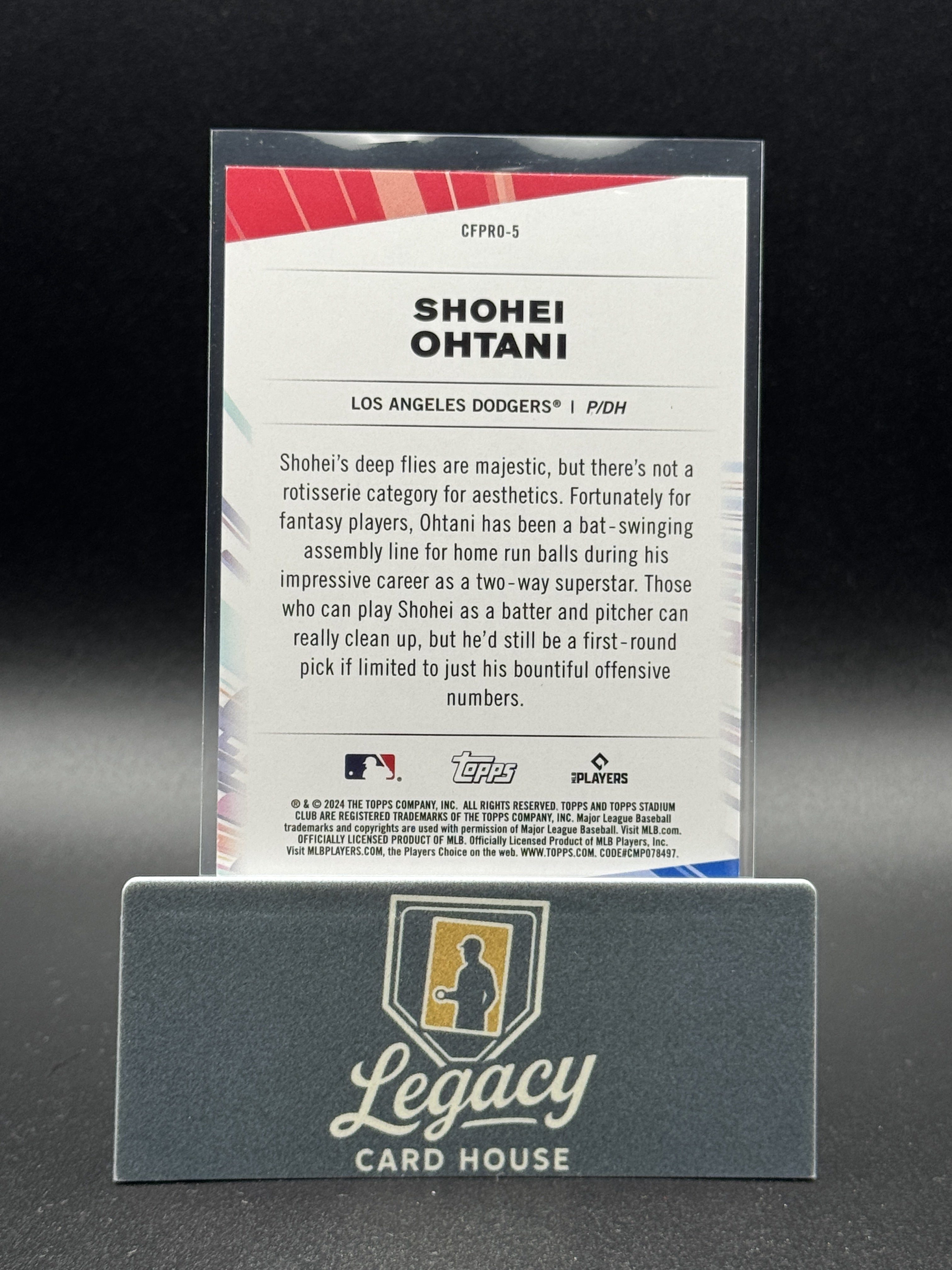 2024 Stadium Club #CFPRO-5 Shohei Ohtani Chief Fantasy Professionals