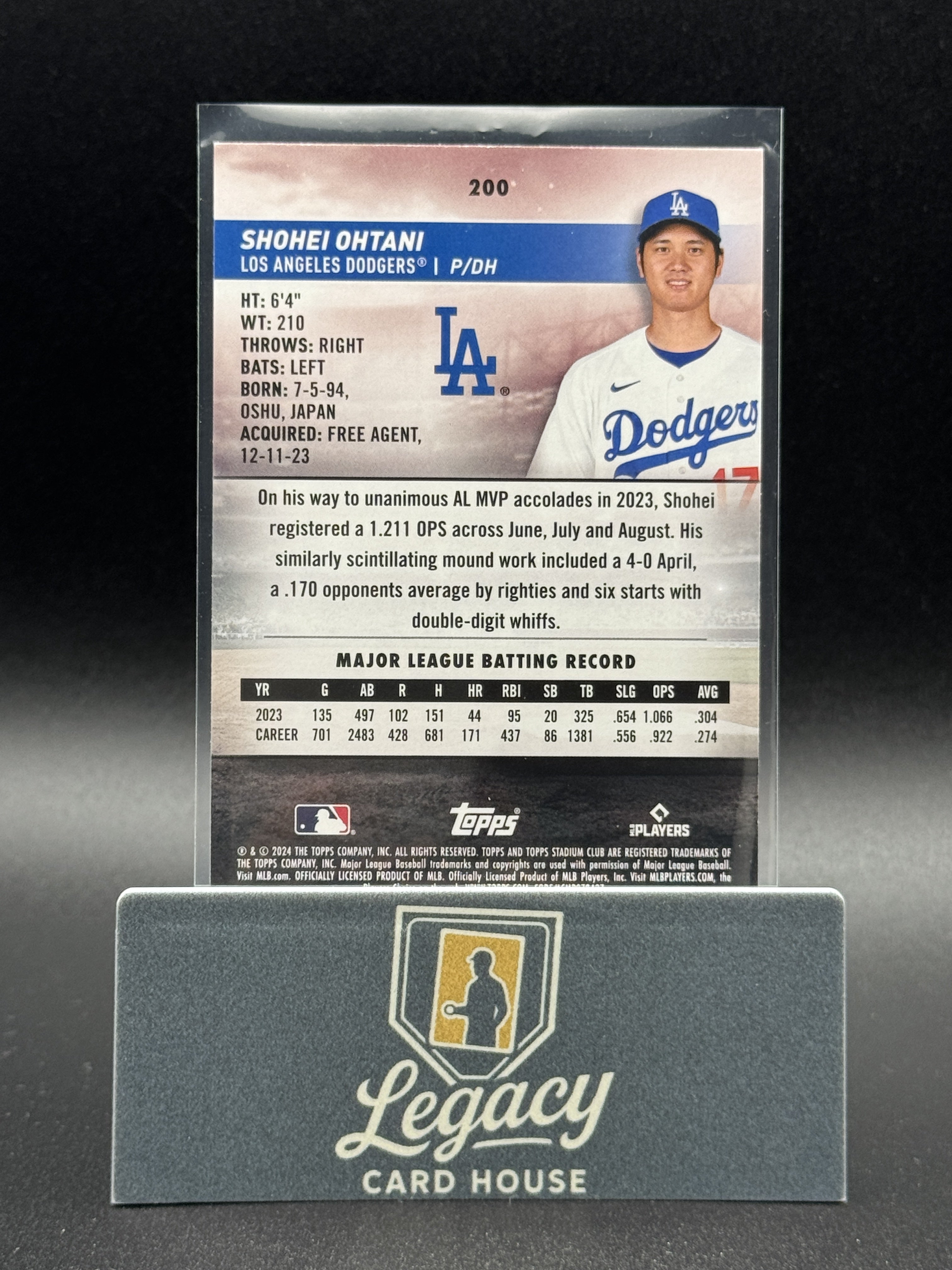 2024 Stadium Club #200 Shohei Ohtani
