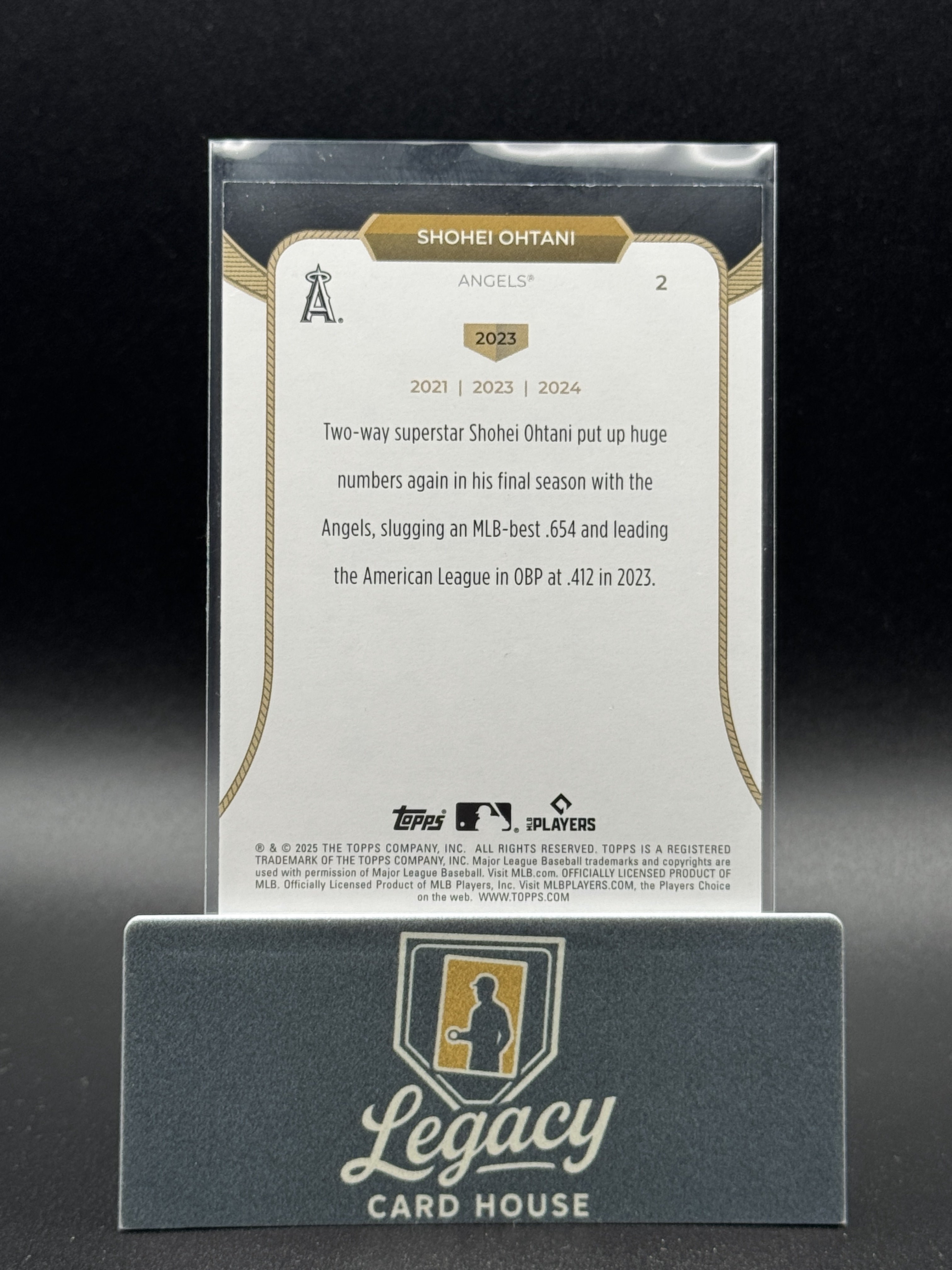 2025 Topps Welcome to the Club: 3 time MVP #2 Shohei Ohtani