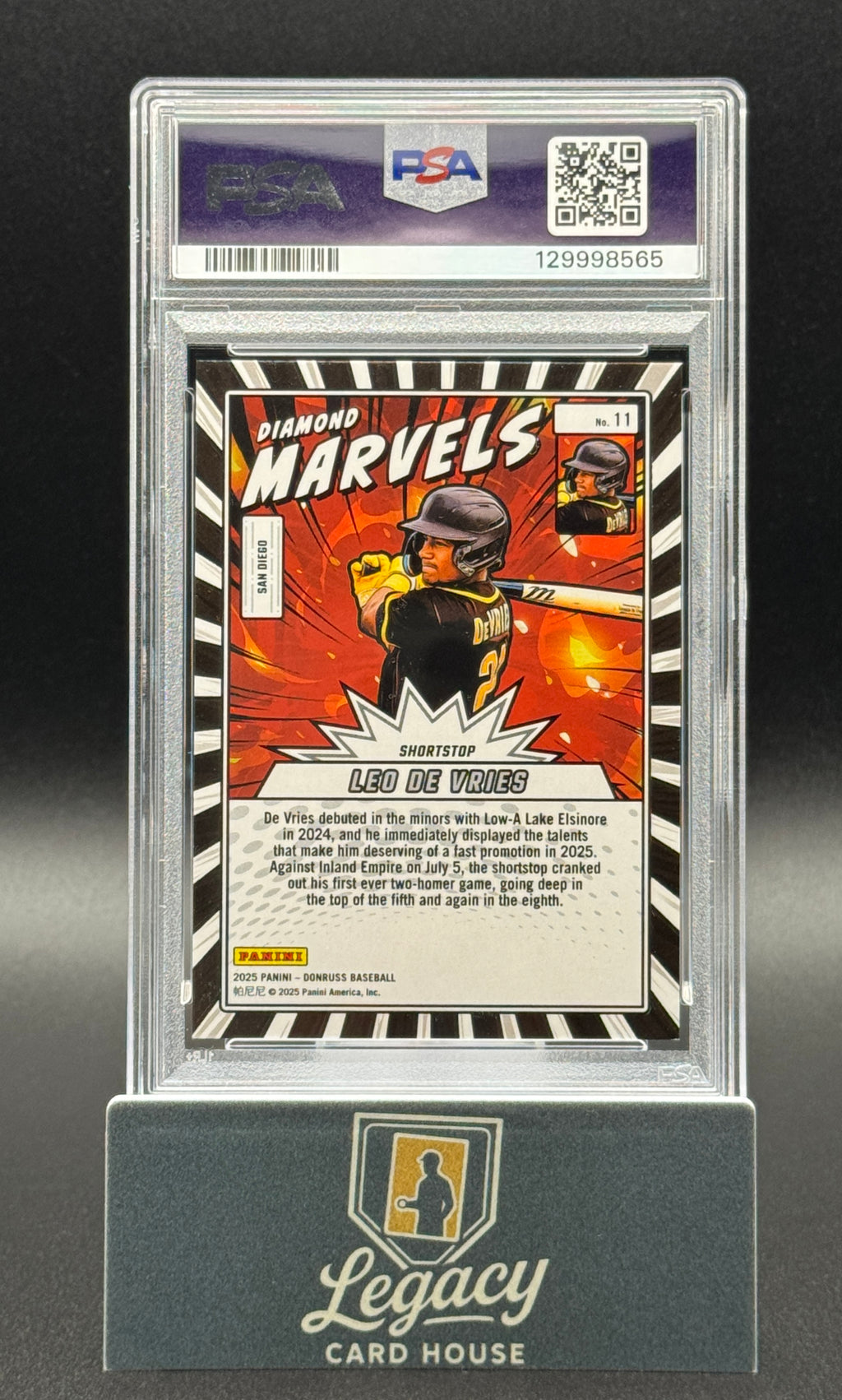 2025 Donruss - Diamond Marvels Red Xplosion #11 Leo De Vries #/99 POP 1