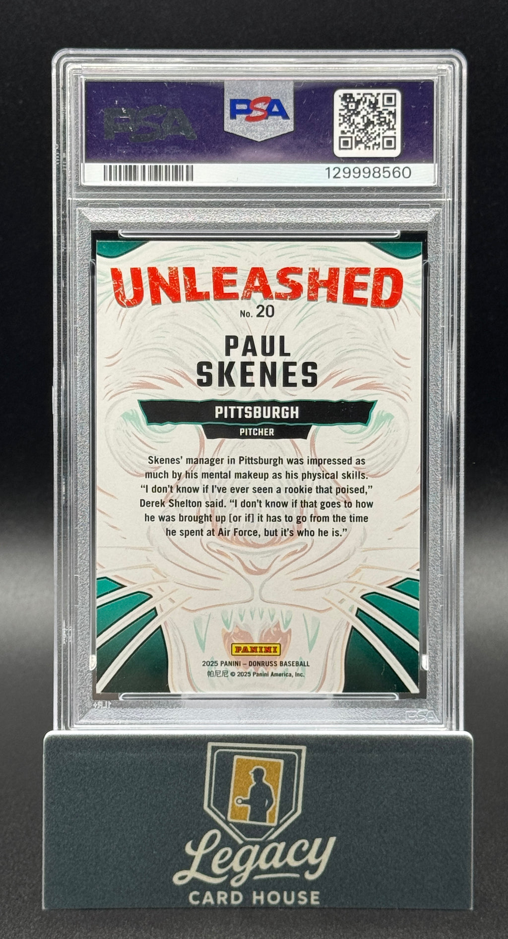 2025 Donruss - Unleashed Purple Ice #20 Paul Skenes #/99