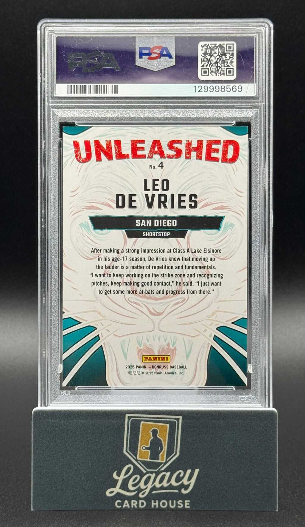 2025 Donruss #4 Leo de Vries Unleashed