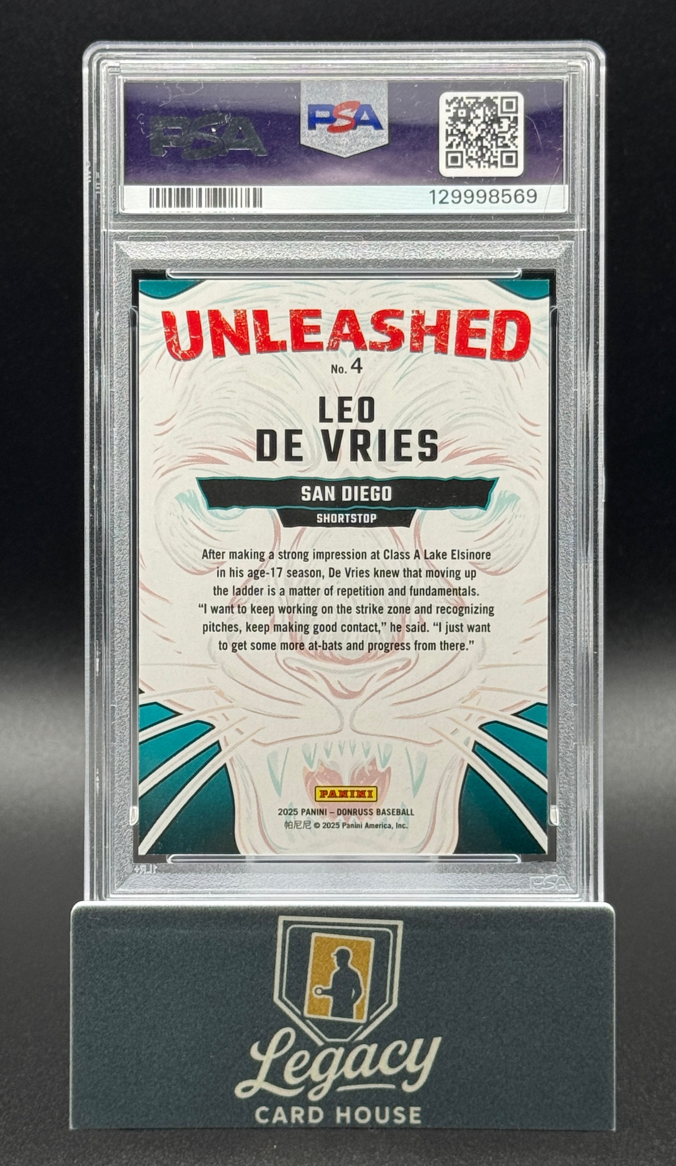 2025 Donruss #4 Leo de Vries Unleashed