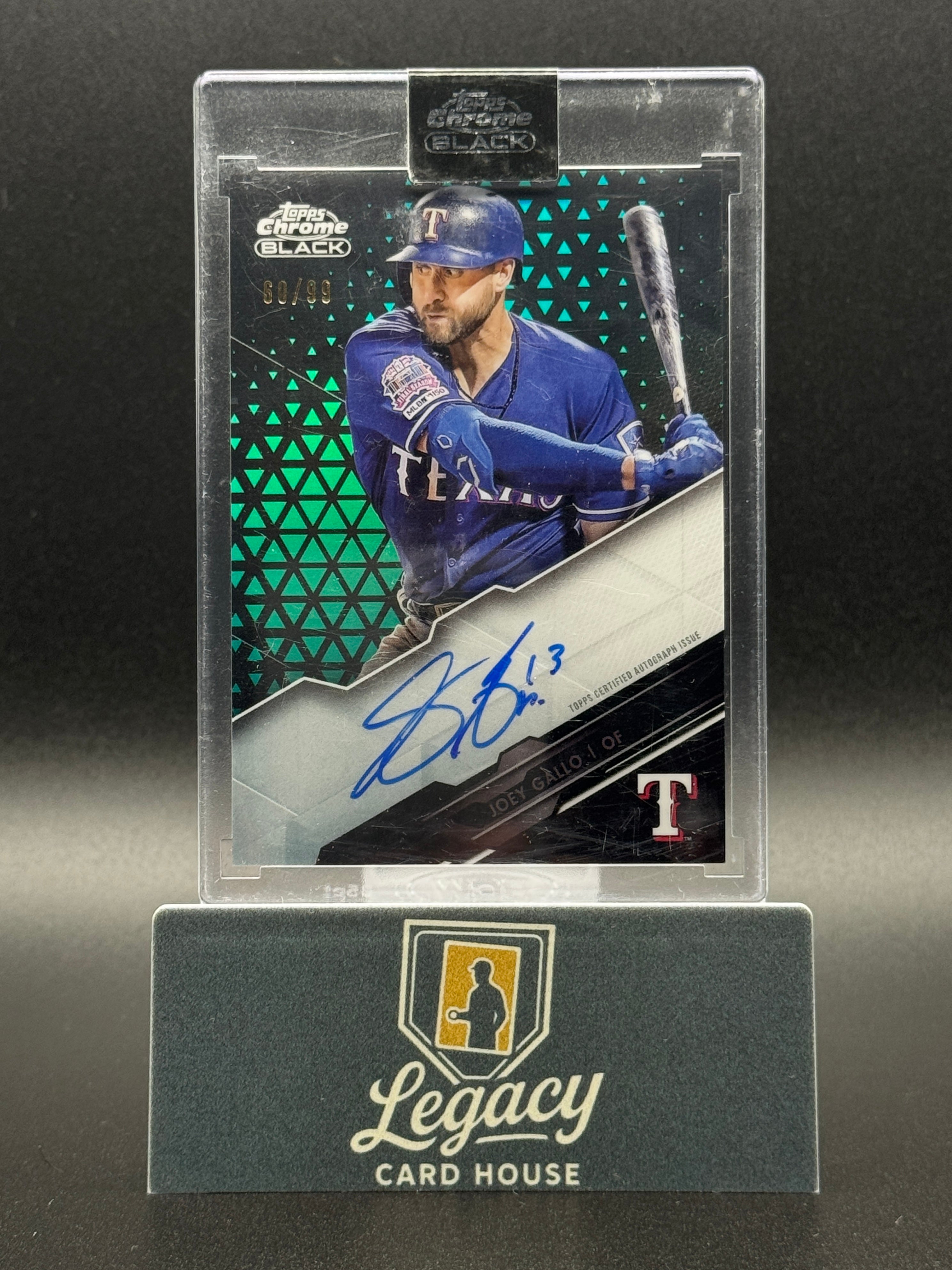 2020 Topps Chrome Black #CBA-JYG Joey Gallo Autographs Green #/99