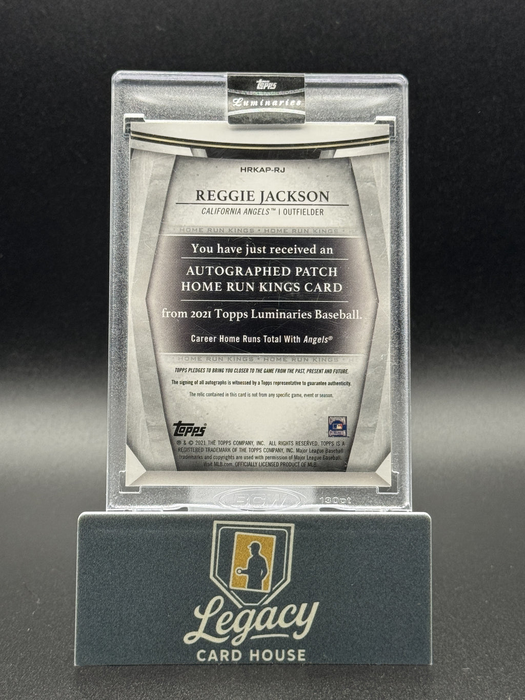 2021 Topps Luminaries - Home Run Autograph Patches #HRKAP-RJ Reggie Jackson #/15