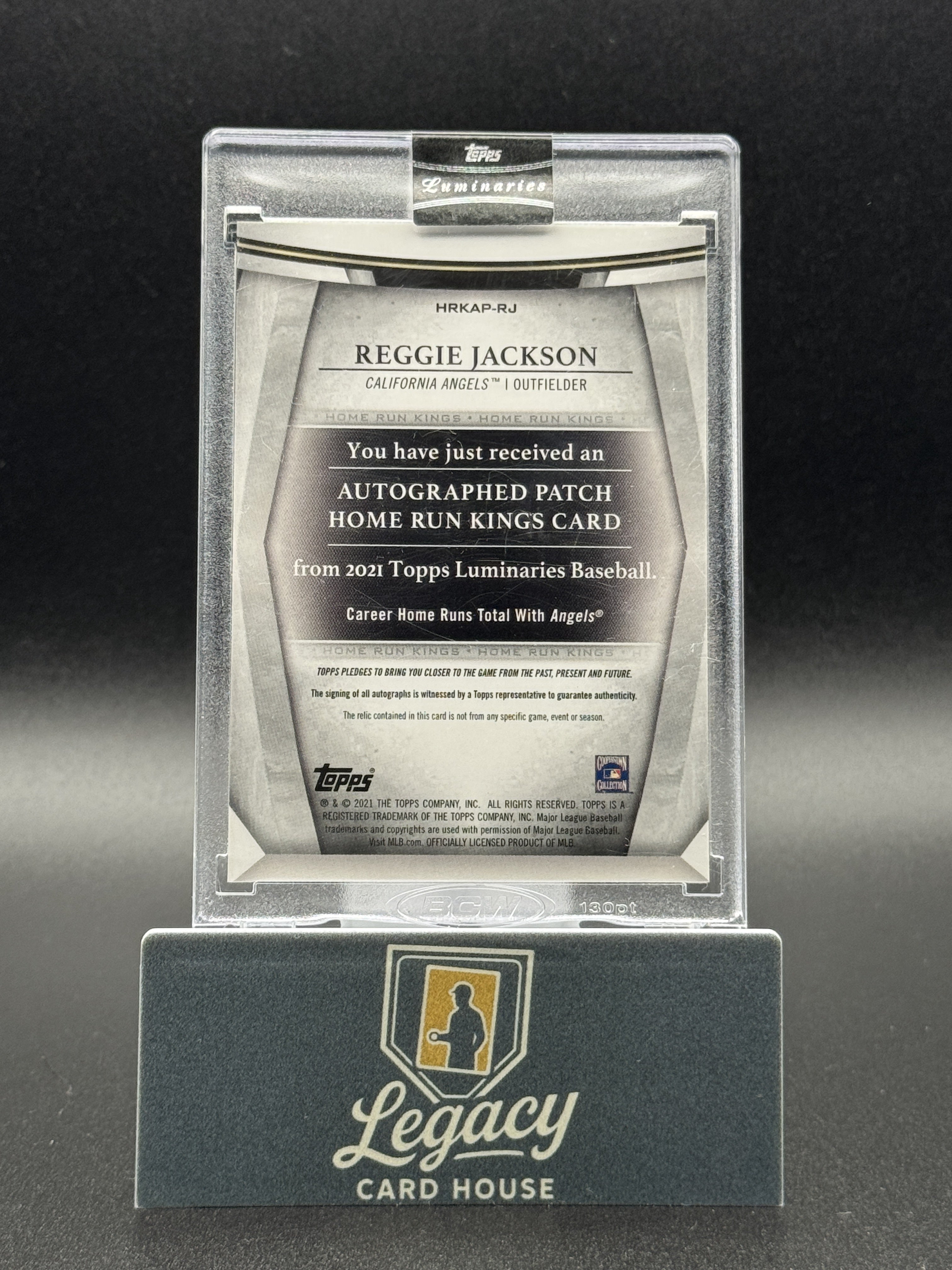 2021 Topps Luminaries - Home Run Autograph Patches #HRKAP-RJ Reggie Jackson #/15