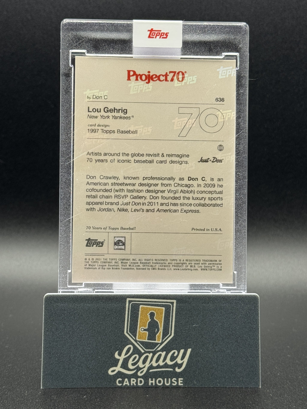 2021-22 Topps Project70 #636 Lou Gehrig