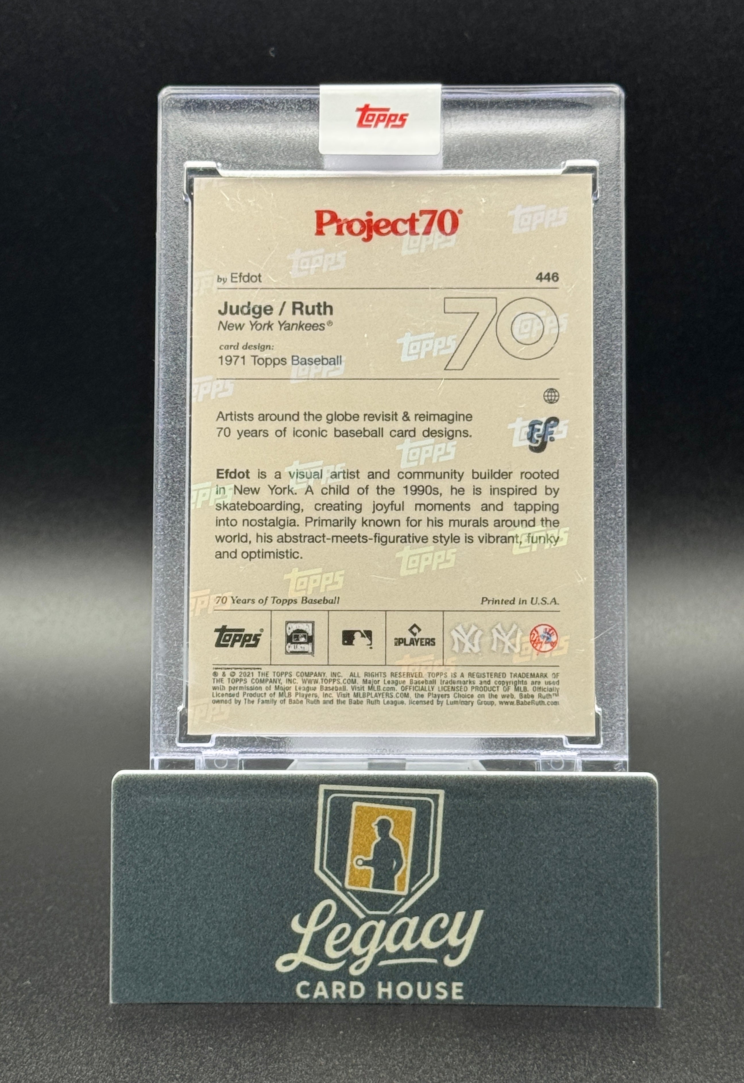 2021-22 Topps Project70 #446 Aaron Judge / Babe Ruth PR1482