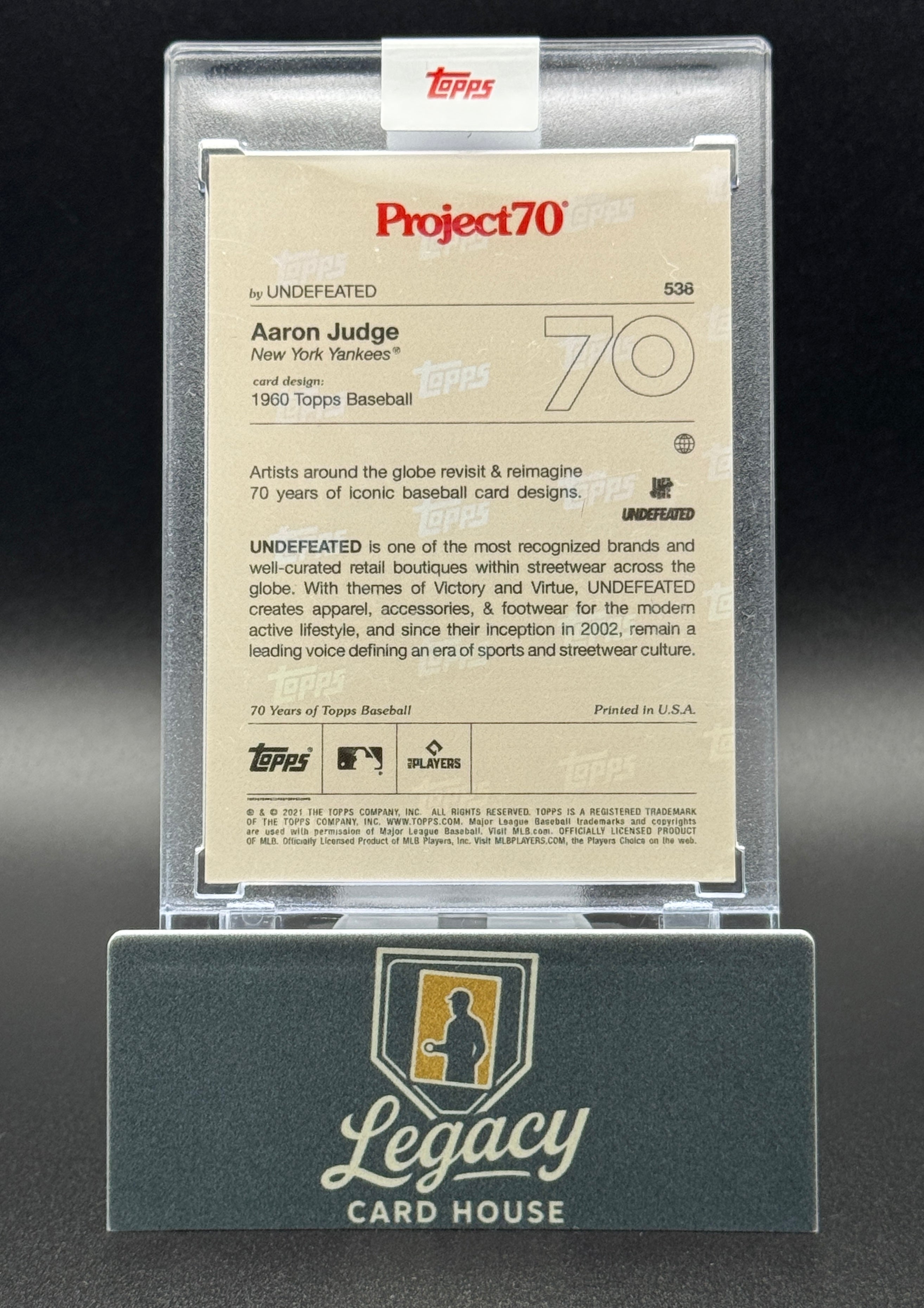 2021-22 Topps Project70 #538 Aaron Judge