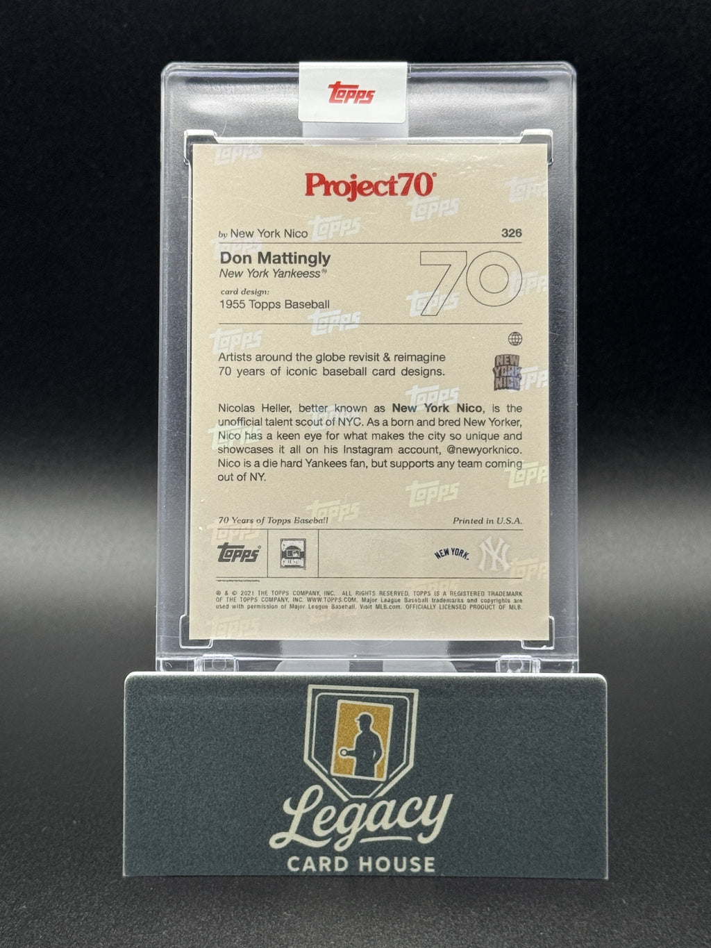 2021-22 Topps Project70 #326 Don Mattingly