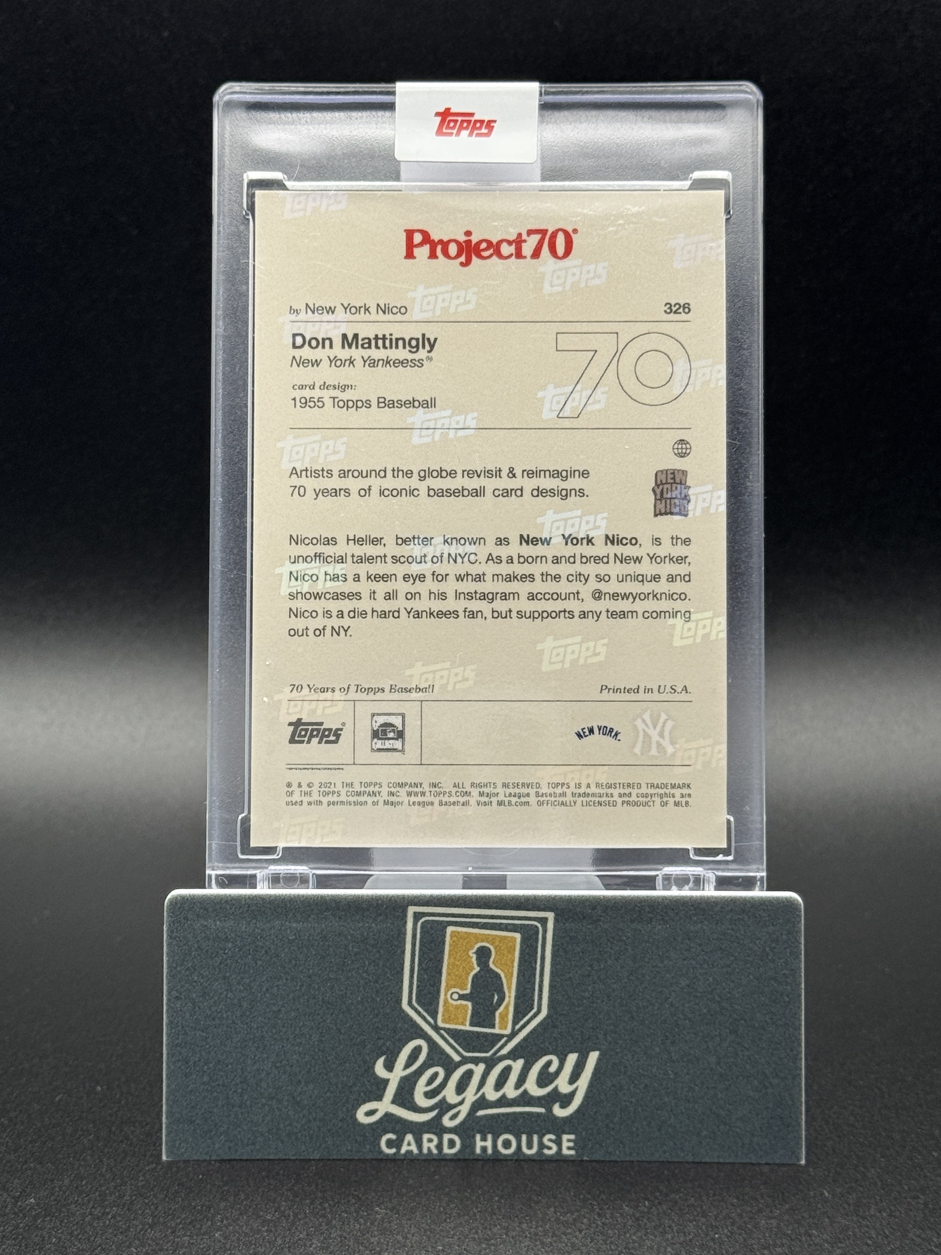 2021-22 Topps Project70 #326 Don Mattingly