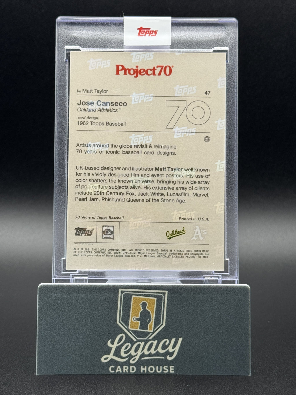 2021-22 Topps Project70 #47 Jose Canseco