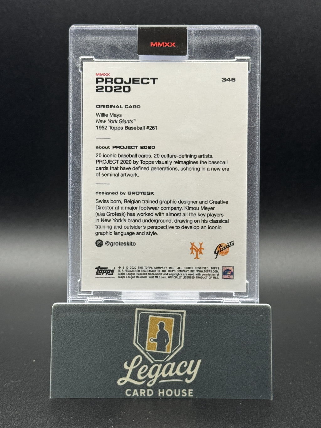 2020 Topps Project 2020 #346 Willie Mays