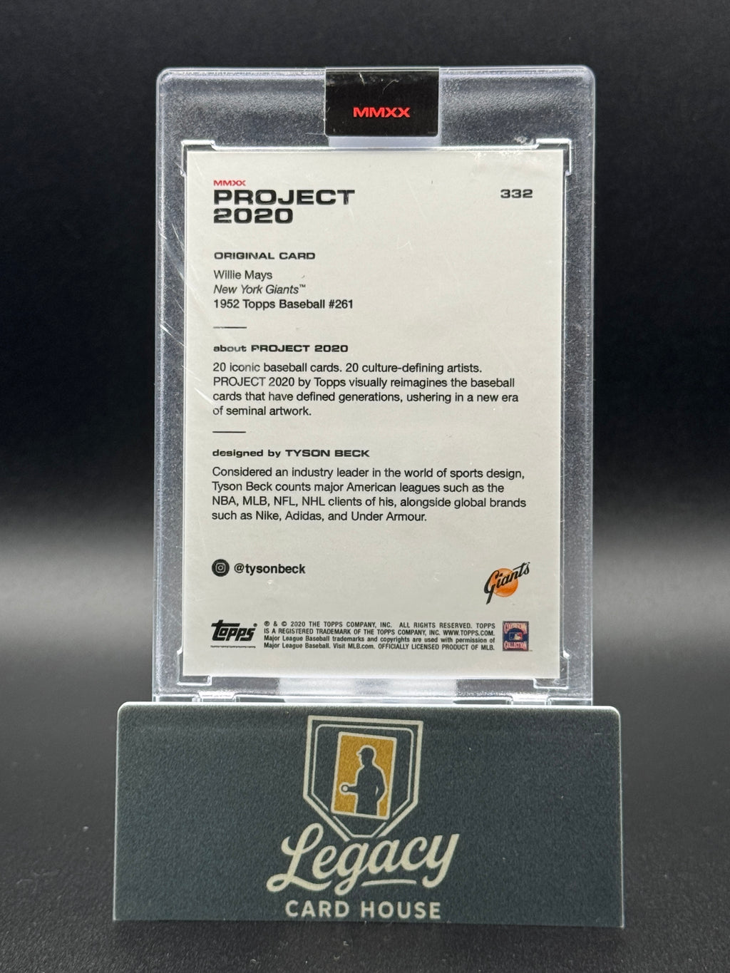 2020 Topps Project 2020 #332 Willie Mays