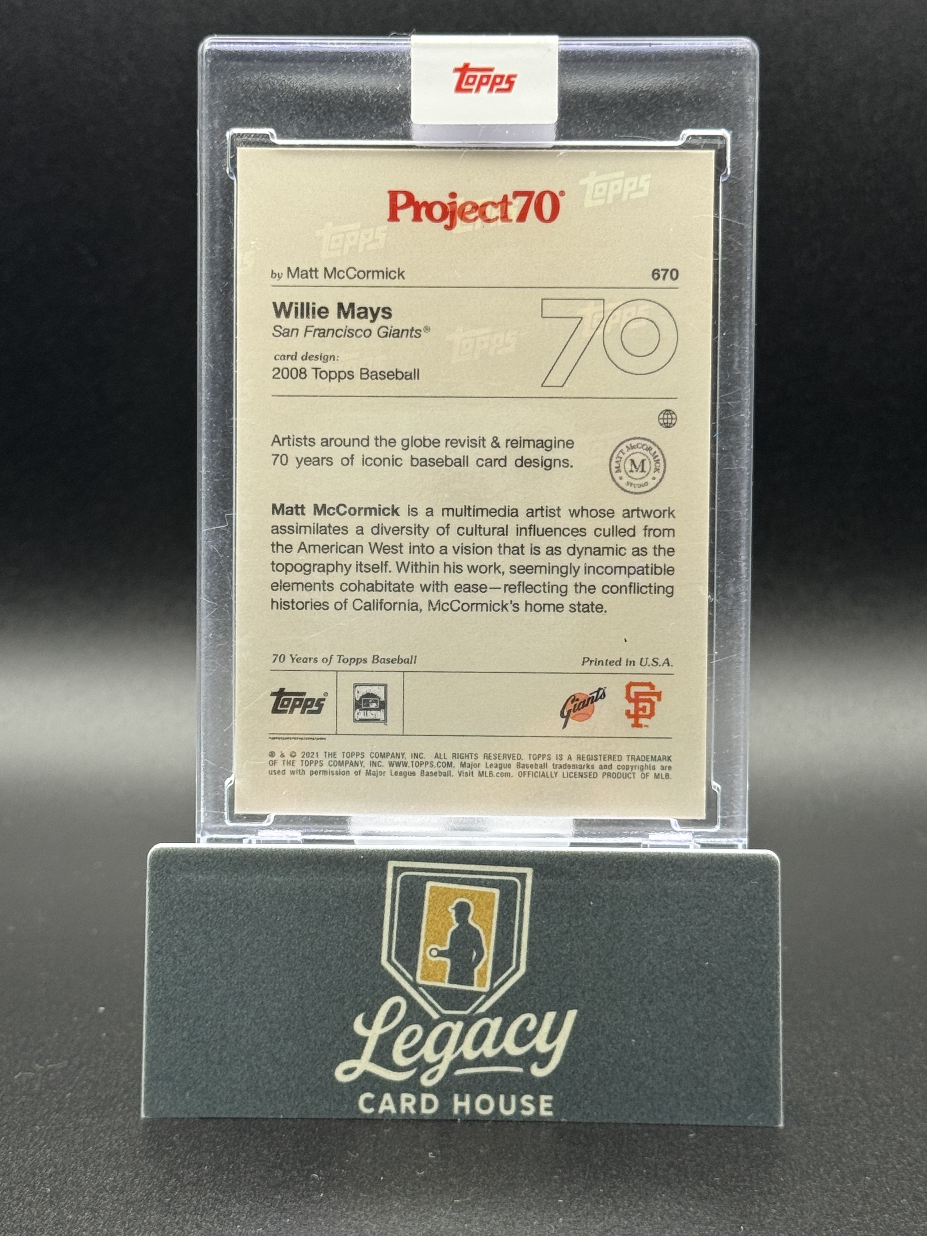 2021-22 Topps Project70 #670 Willie Mays