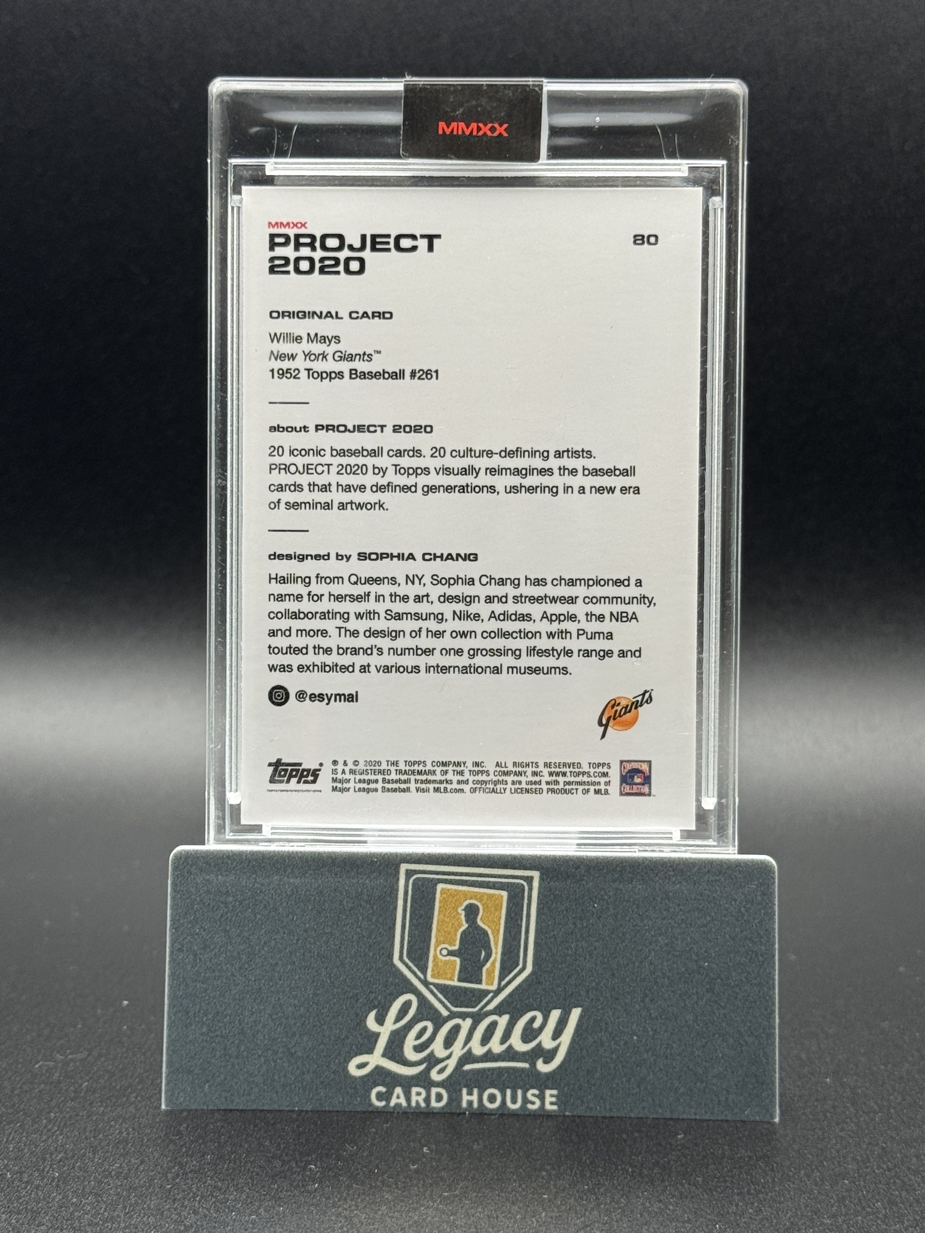 2020 Topps Project 2020 #80 Willie Mays