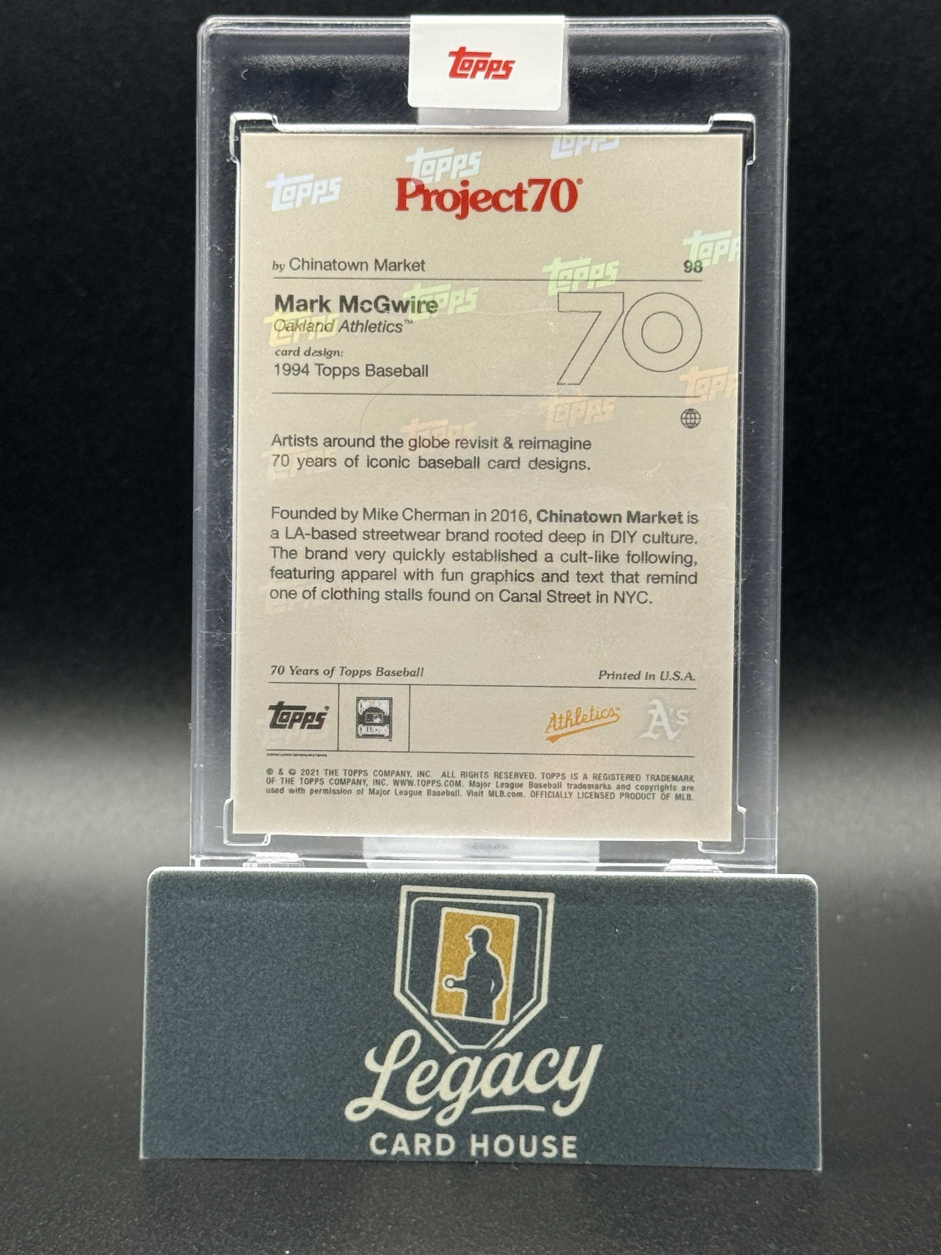 2021-22 Topps Project70 #98 Mark McGwire