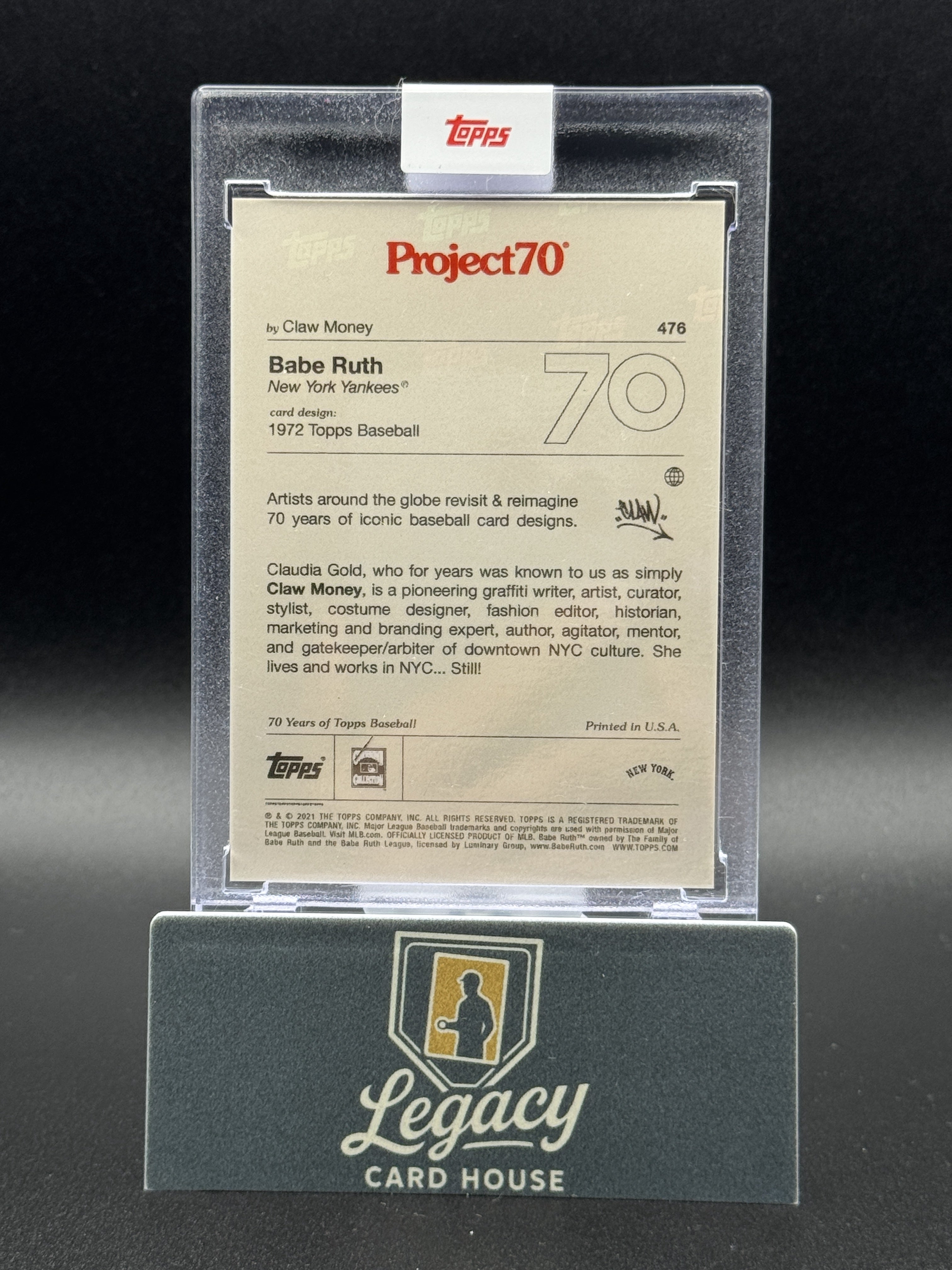 2021-22 Topps Project70 #476 Babe Ruth