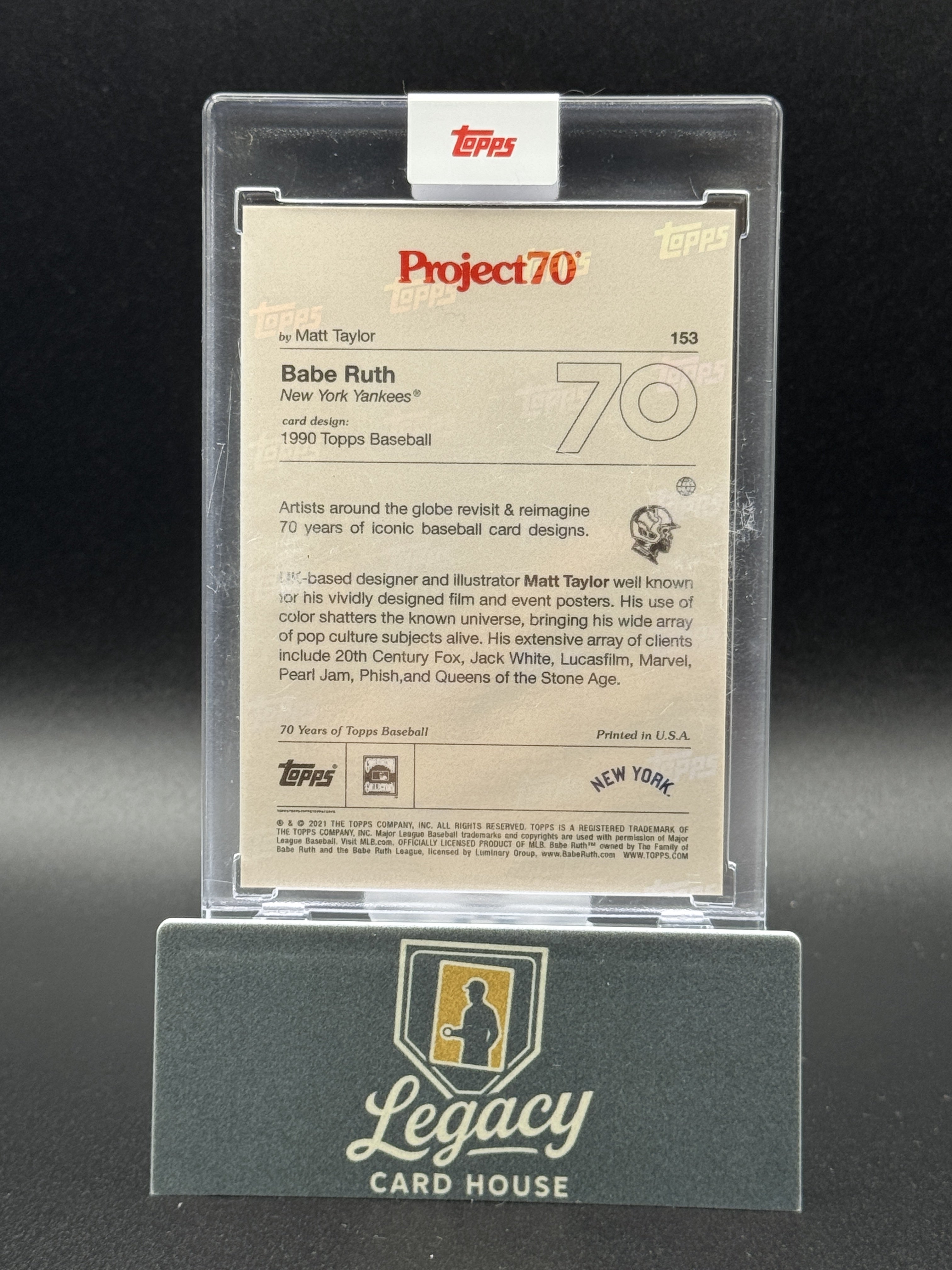 2021-22 Topps Project70 #153 Babe Ruth