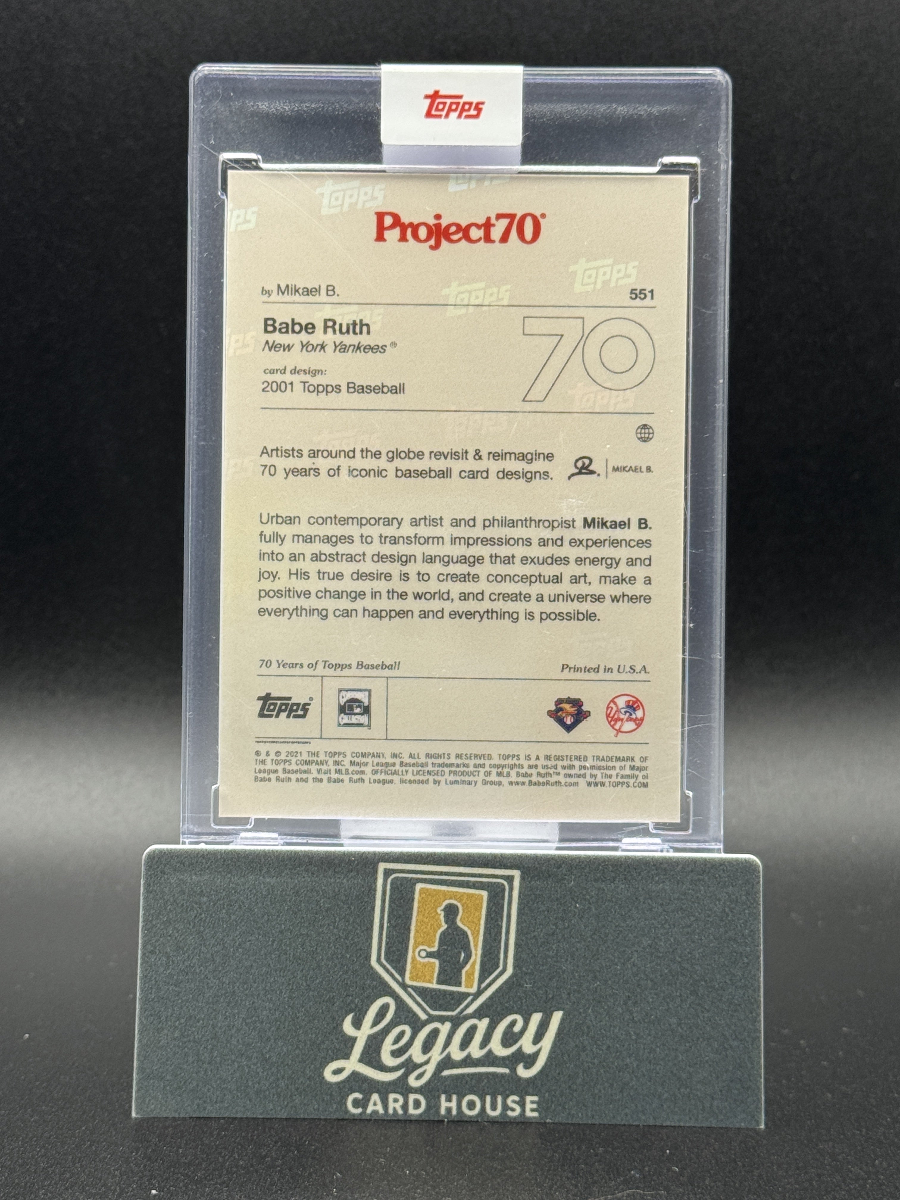 2021-22 Topps Project70 #551 Babe Ruth
