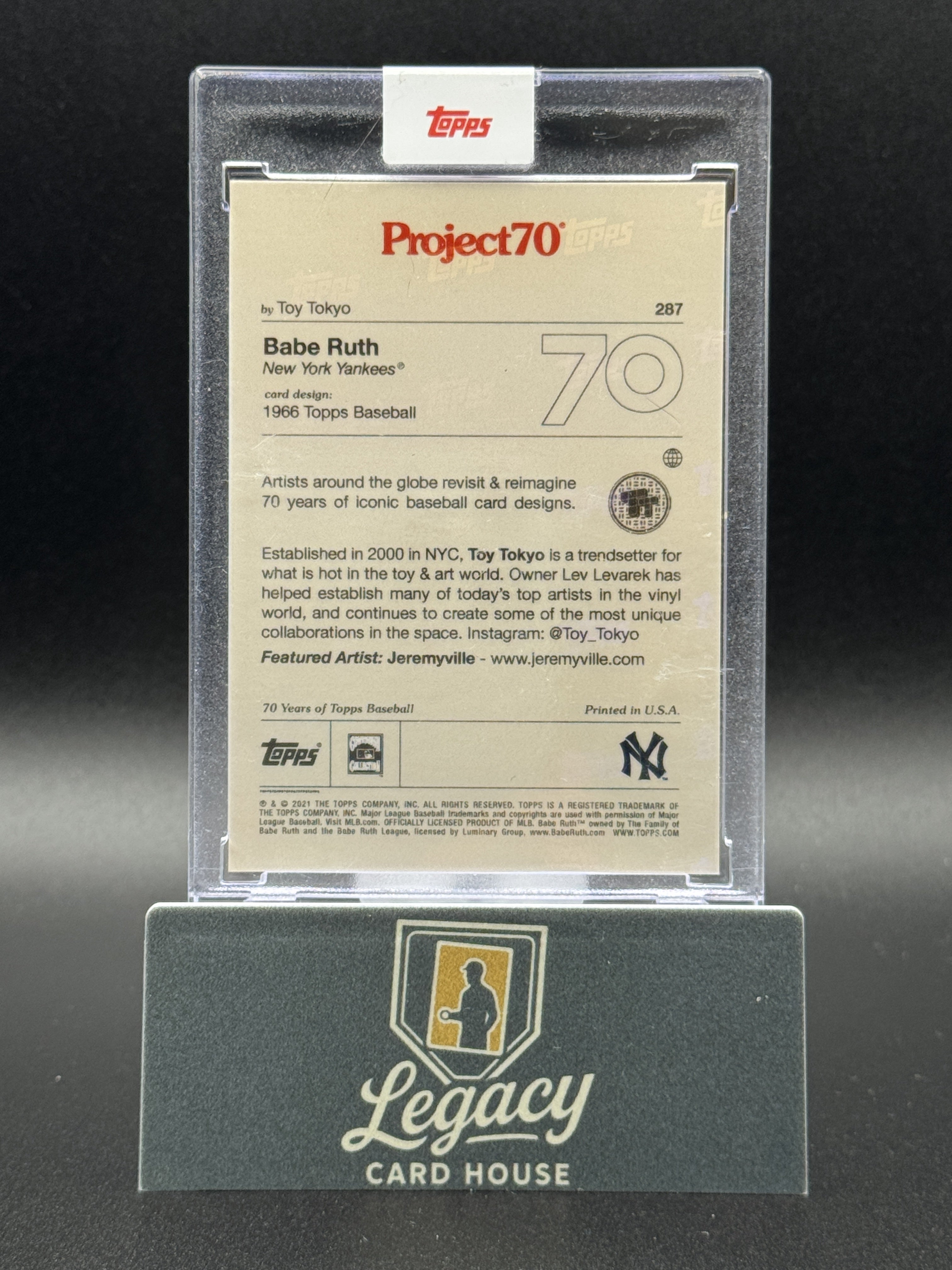 2021-22 Topps Project70 #287 Babe Ruth