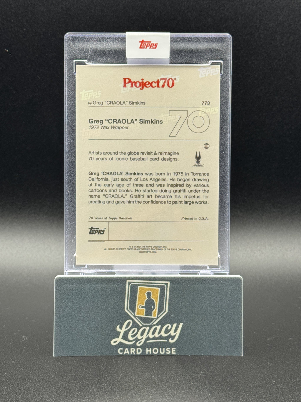 2021-22 Topps Project70 #773 Wax Wrapper