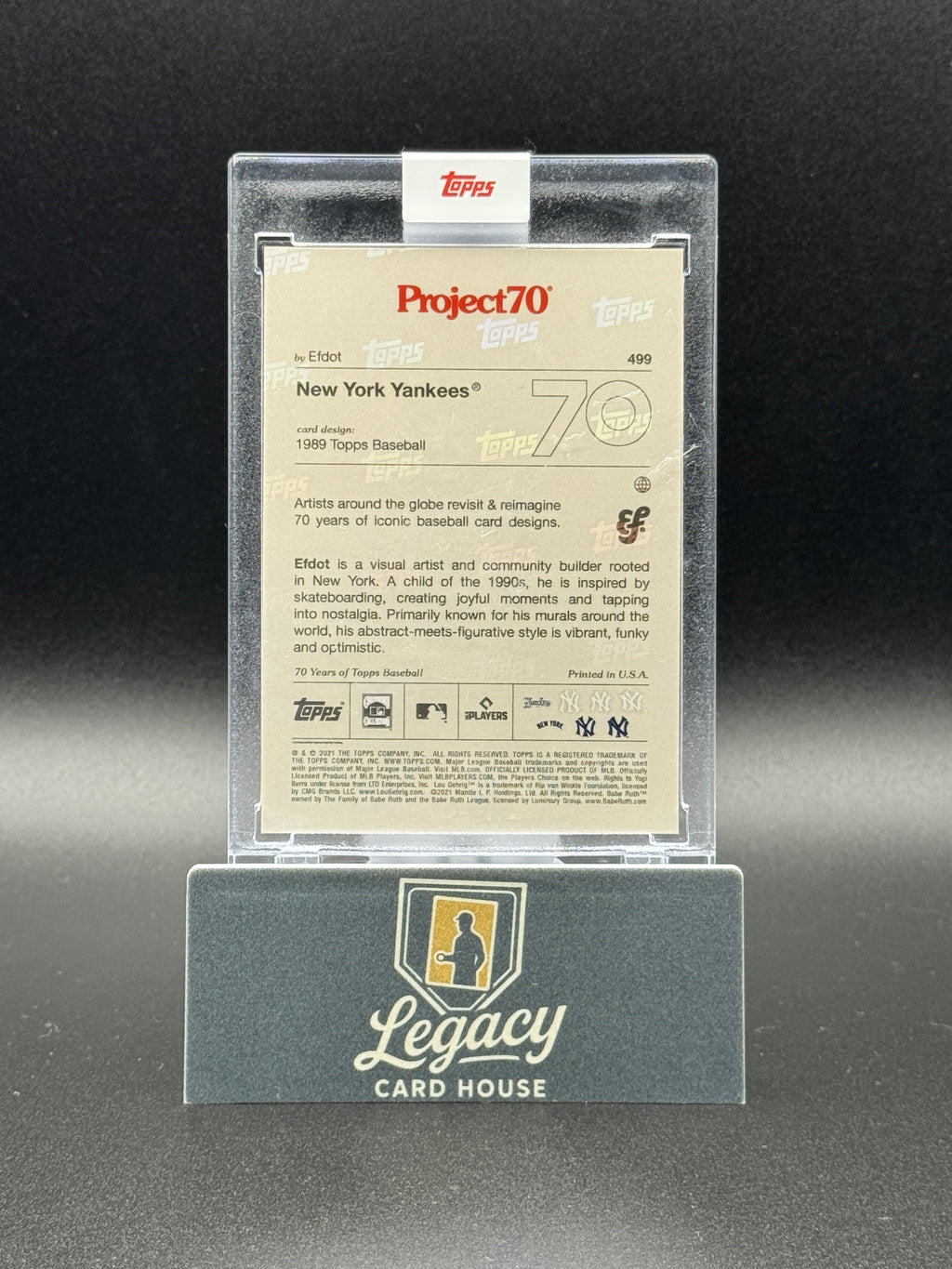 2021-22 Topps Project70 #499 Yankees Legends: Ruth, Mantle, Jeter, Judge, ++