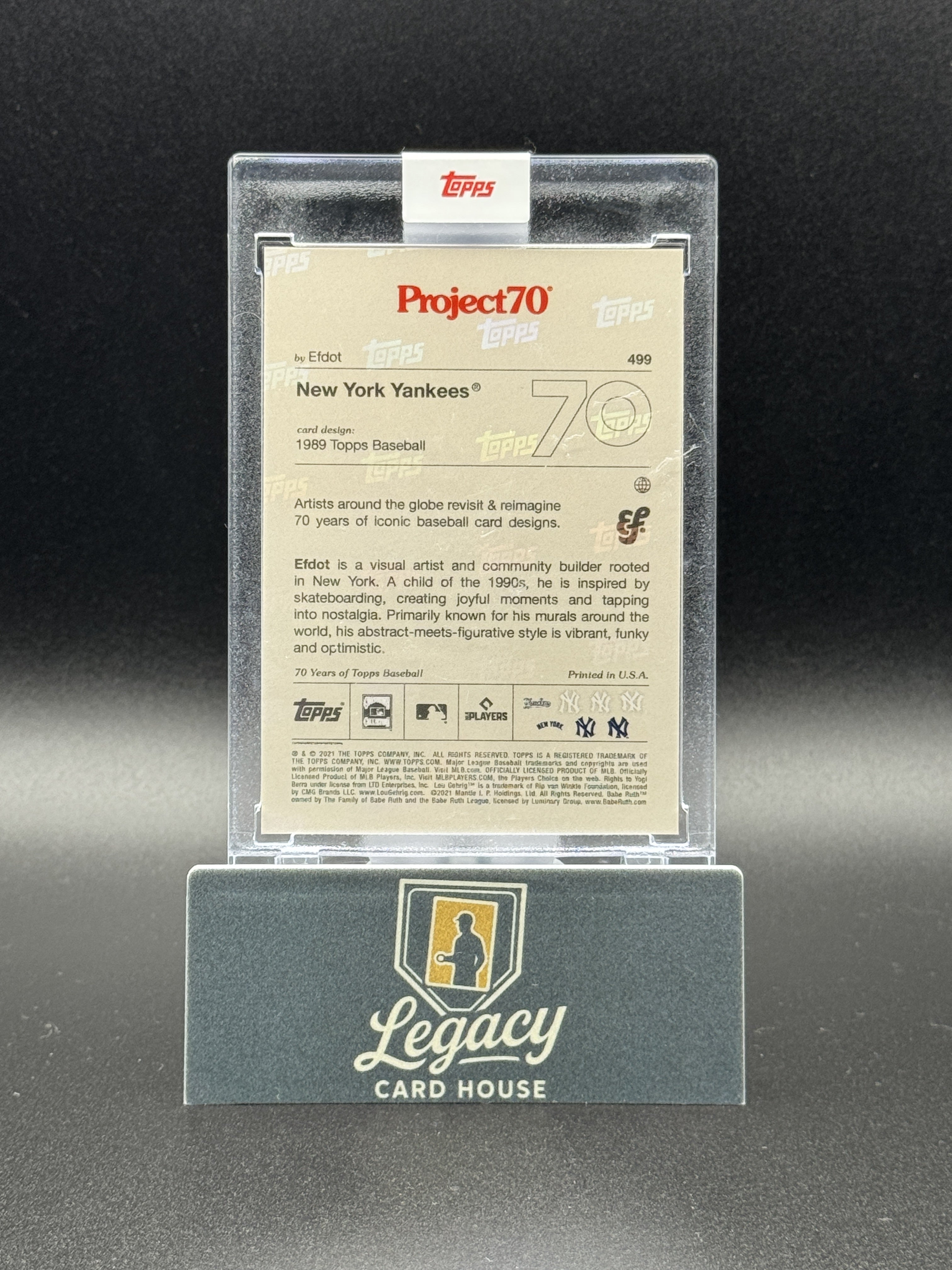 2021-22 Topps Project70 #499 Yankees Legends: Ruth, Mantle, Jeter, Judge, ++