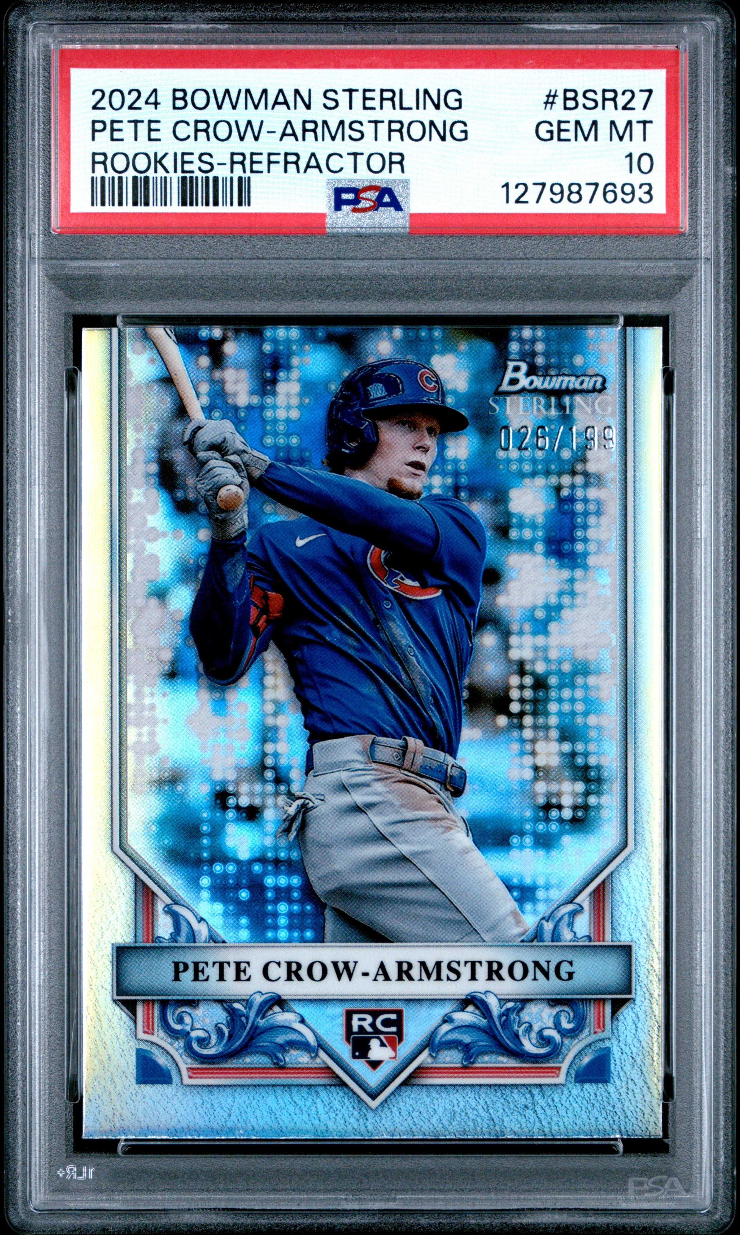 2024 Bowman Sterling #BSR-27 Pete Crow-Armstrong Refractor PSA 10 #/199