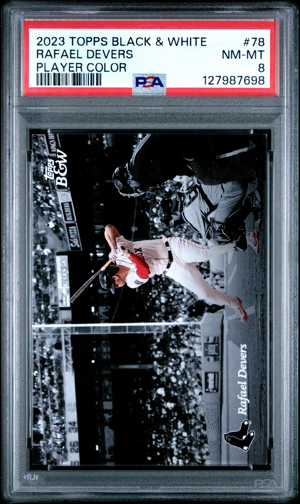 2023 Topps Black & White #78 Rafael Devers Player Color PSA 8 #10/10