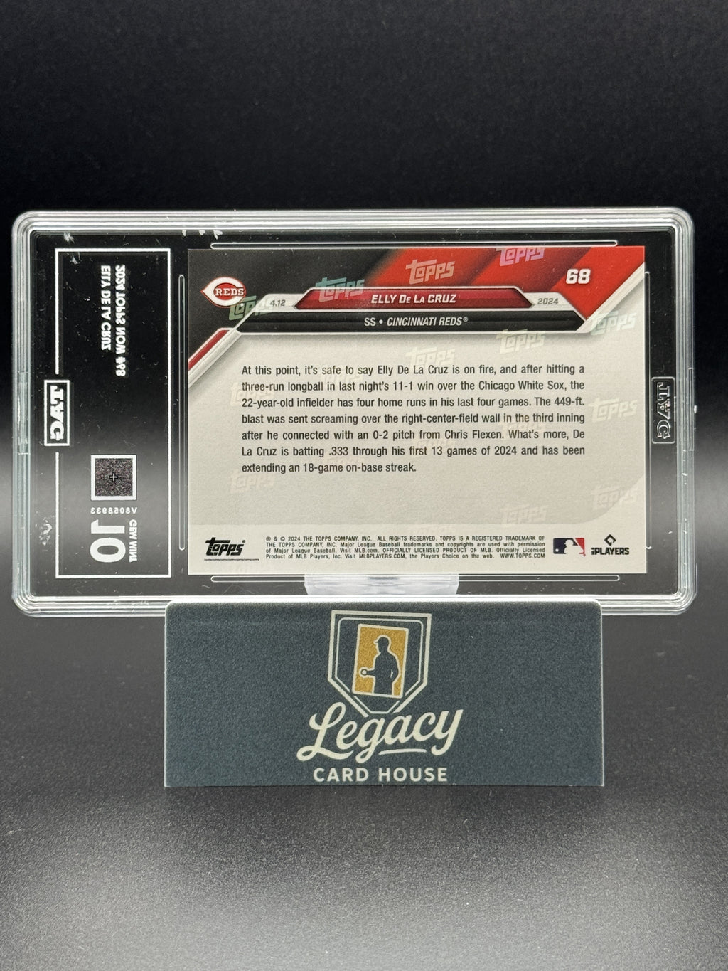 2024 Topps Now #68 Elly De La Cruz TAG 10