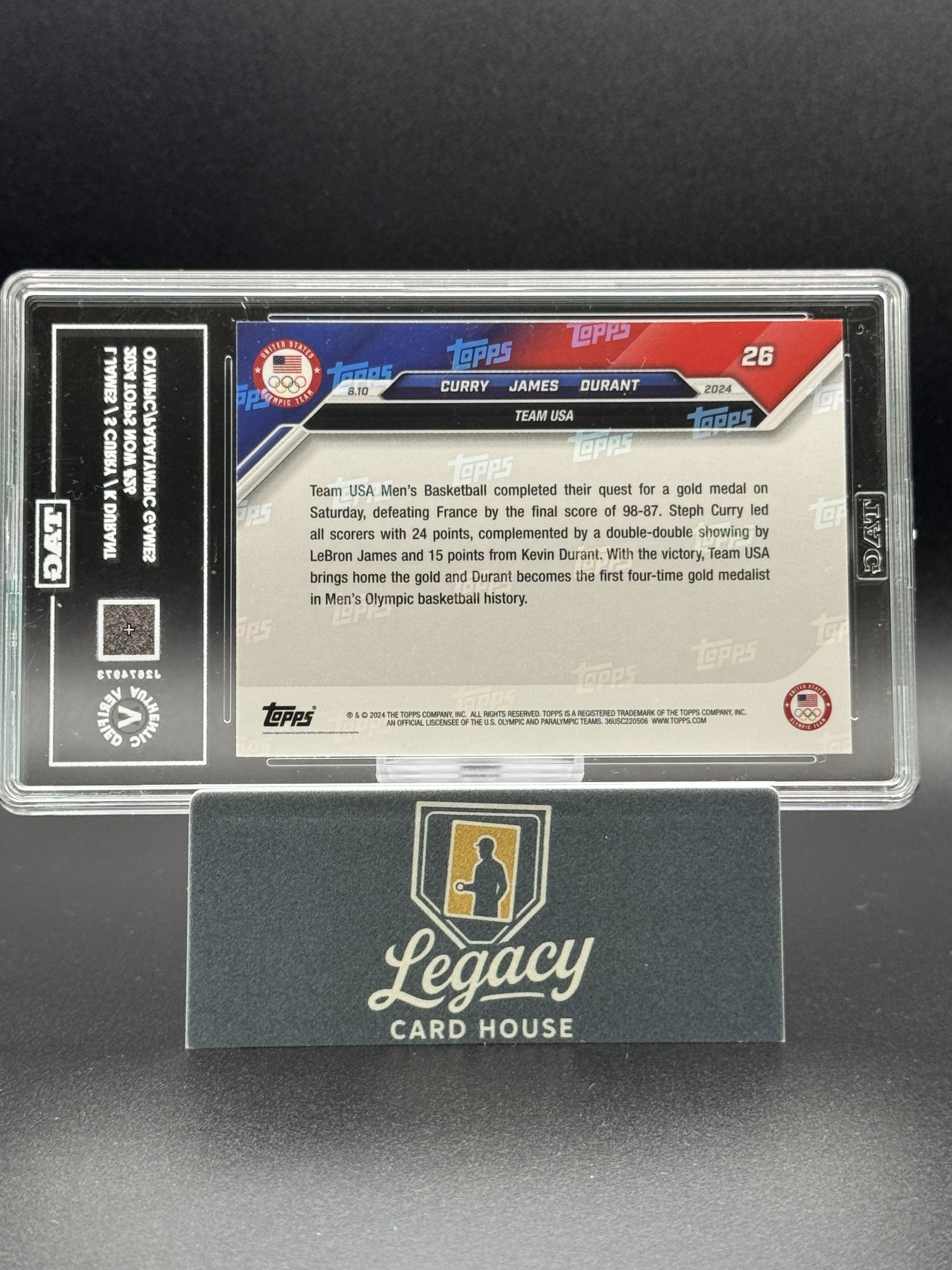 2024 Topps Now Olympic/Paralympic #26 LeBron James/Steph Curry/Kevin Durant