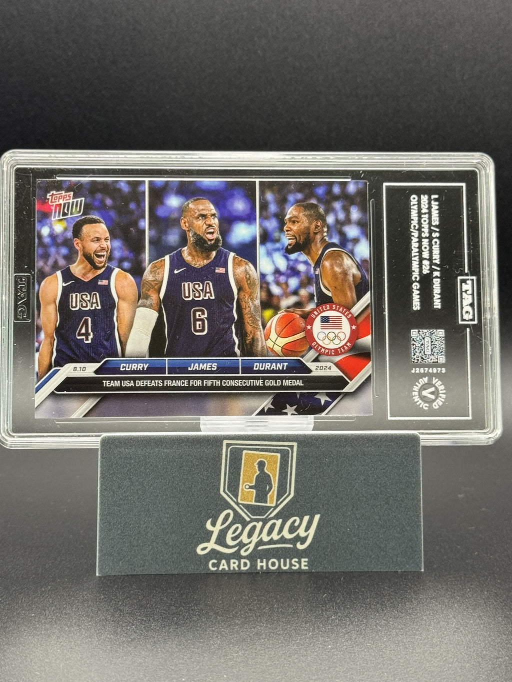 2024 Topps Now Olympic/Paralympic #26 LeBron James/Steph Curry/Kevin Durant